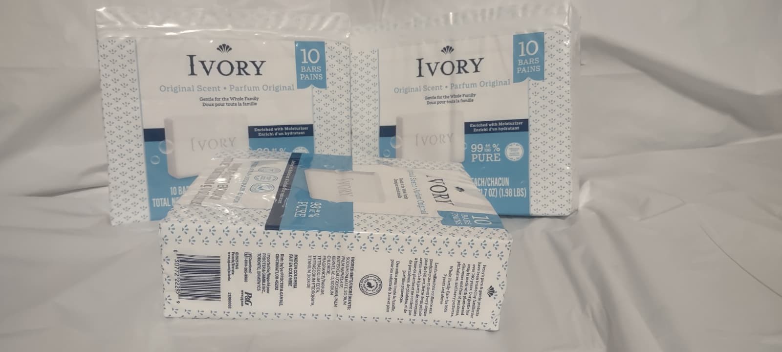 Ivory Soap, Original 3.17 Oz Bars 10 Each, Pack of 3 (30 Bars Total)