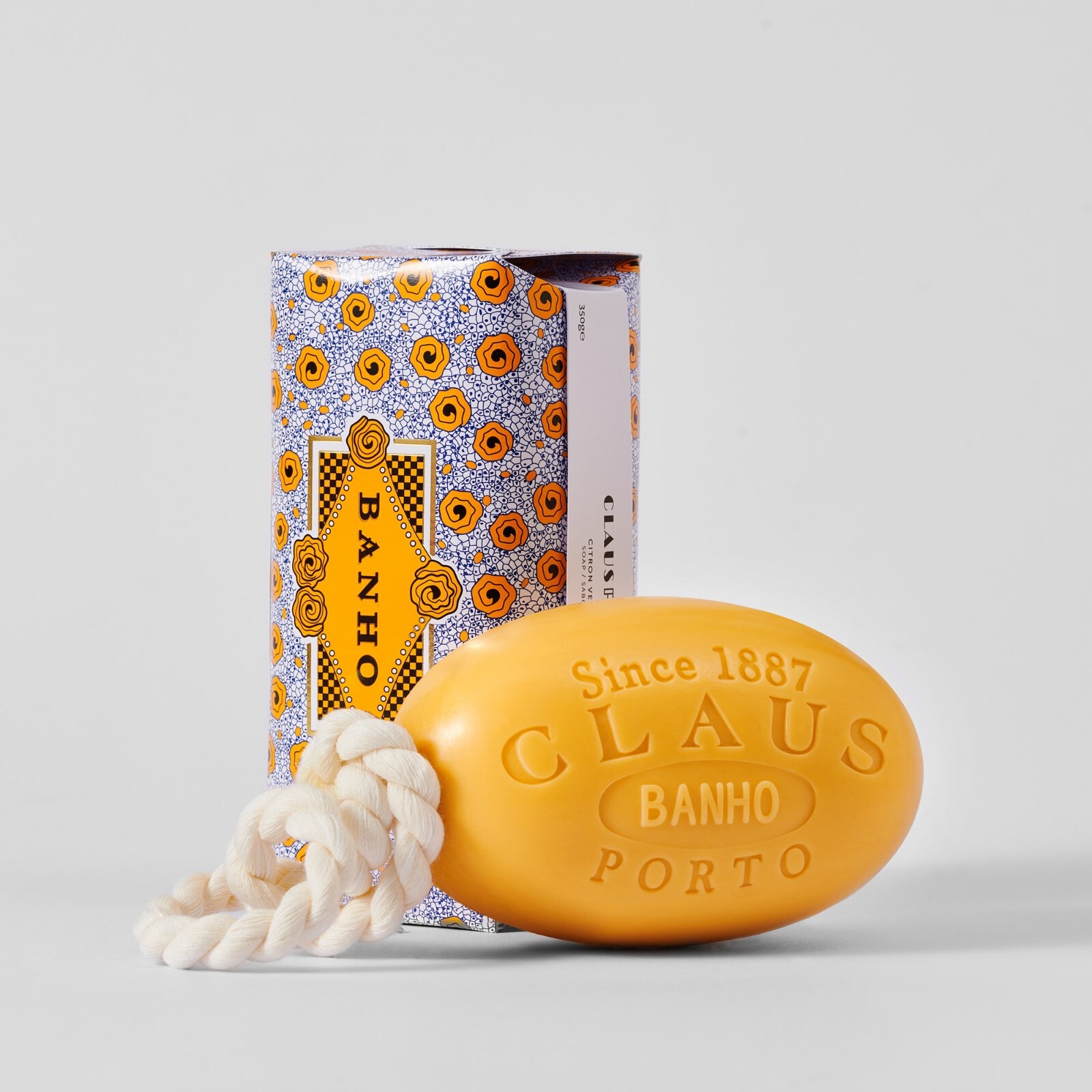 Claus Porto – Banho – Citron Verbena Large Soap On A Rope – 12.4 oz