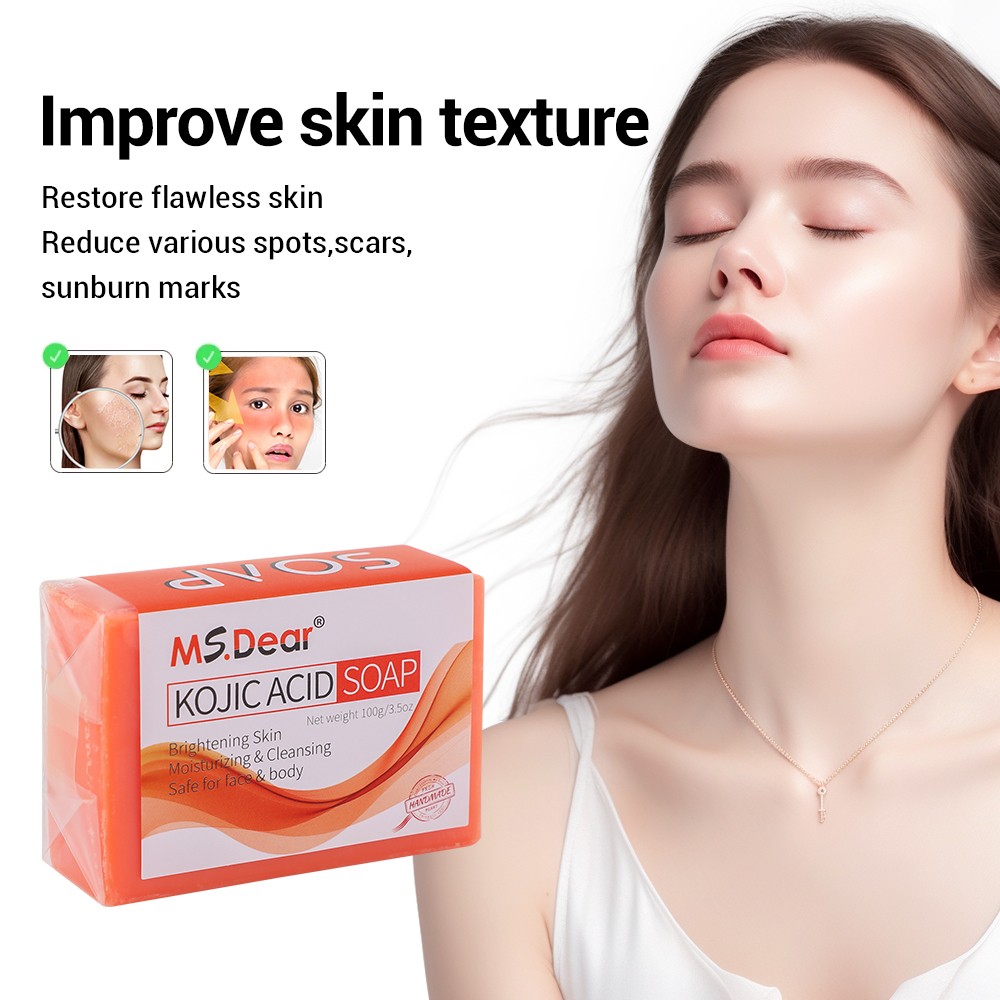 2XKojic Acid Essential Oil Soap Refreshing Moisturizing Cleaning Handmade Soap