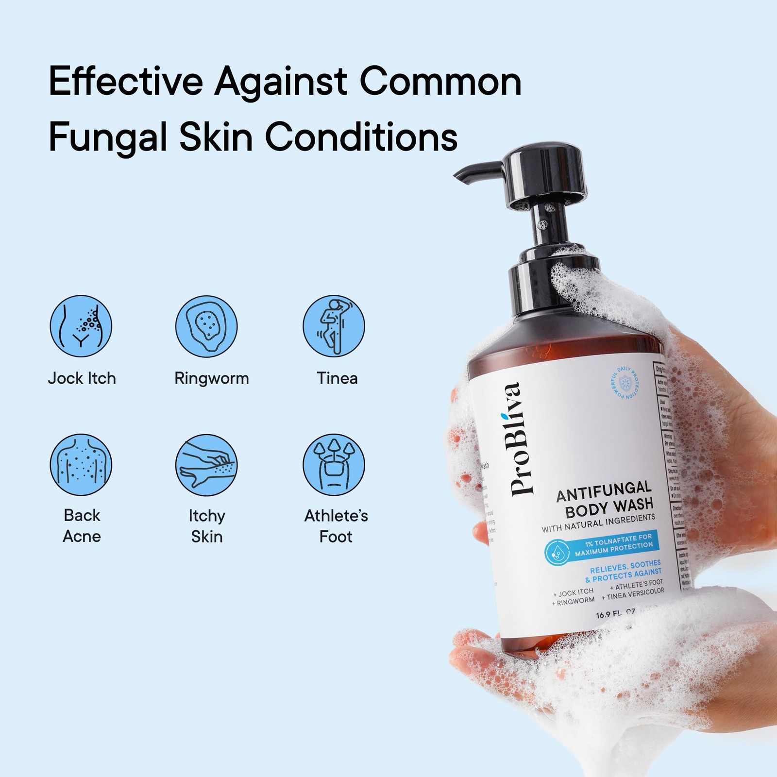 ProBliva Antifungal Body Wash Treatment Soap – Jock 16.9 Fl Oz (Pack of 1)