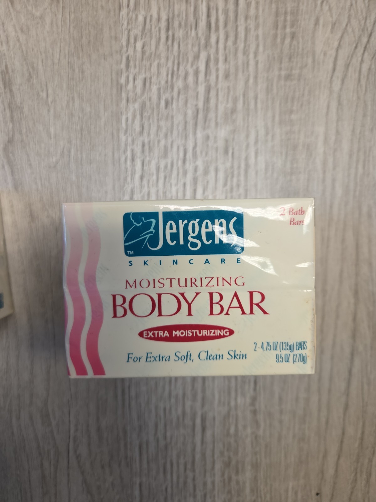Vintage 1996 Lot Of 4 Jergens Extra Moisturizing Body Bar Soap 4.75 oz ea USA