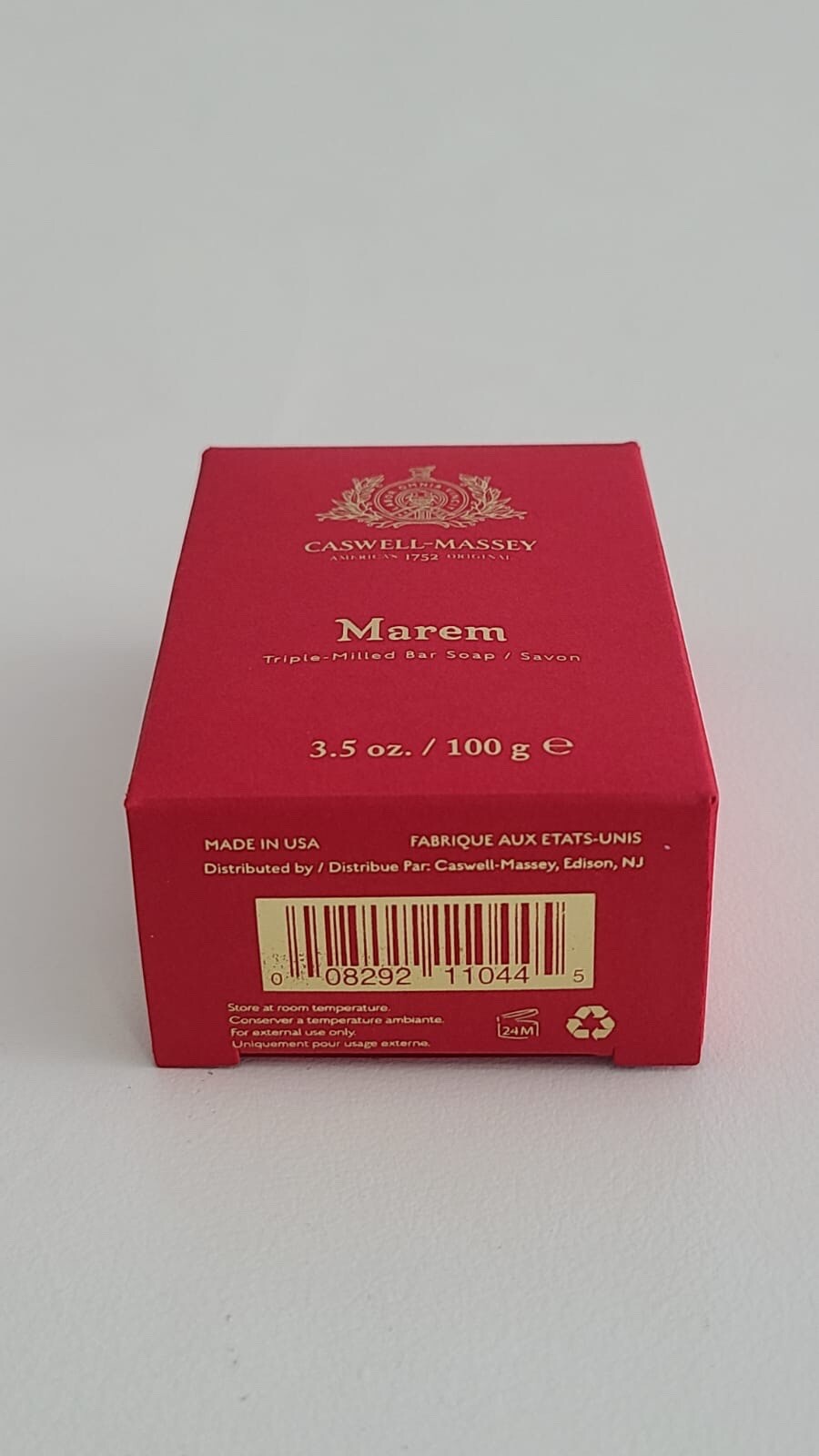 Caswell Massey Marem Triple Milled Bar Soap 3.5 oz