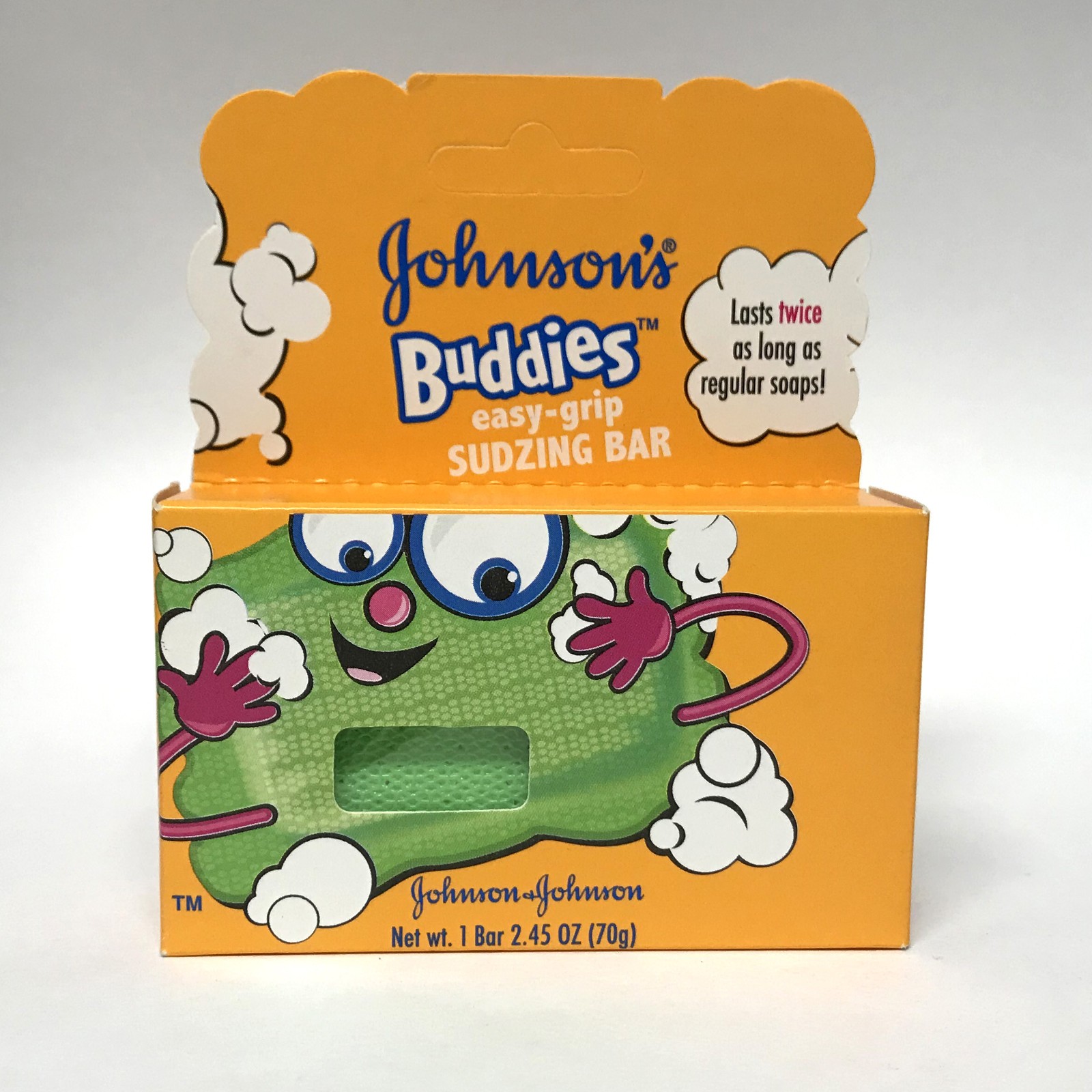 Johnson’s Buddies Kids Easy-Grip Sudzing Bar Bath Soap 2.45oz | NOS Discontinued