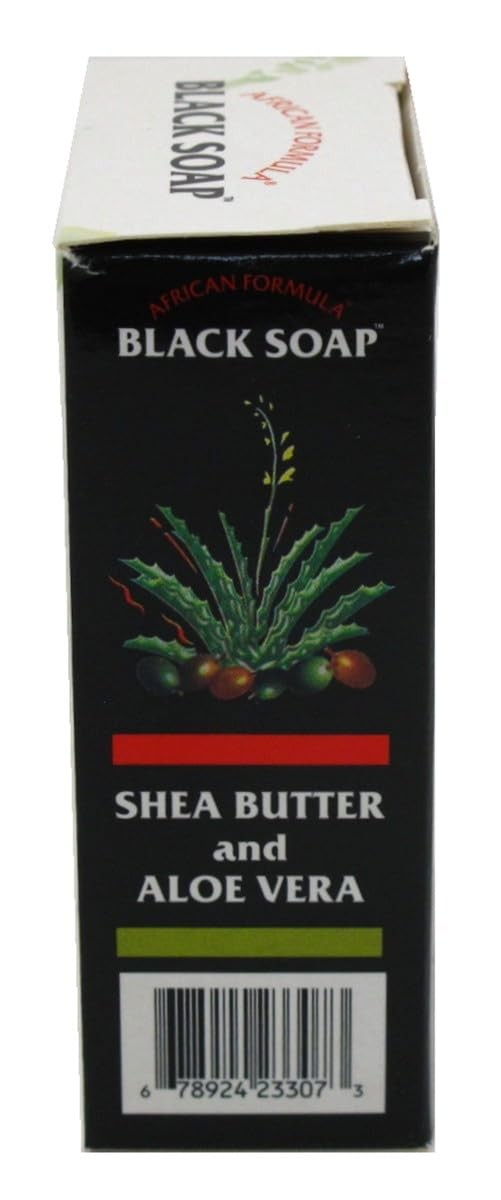 Black Soap 3.5 Ounce Shea Butter & Aloe Vera (Pack of 3)