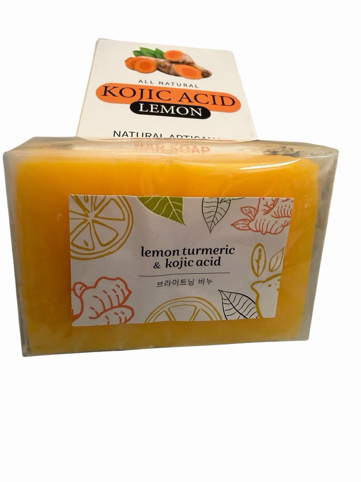 3 PACK – Lemon Tumeric & Kojic Acid Artisnal Bar Soap 100 grams Exp 11/2027