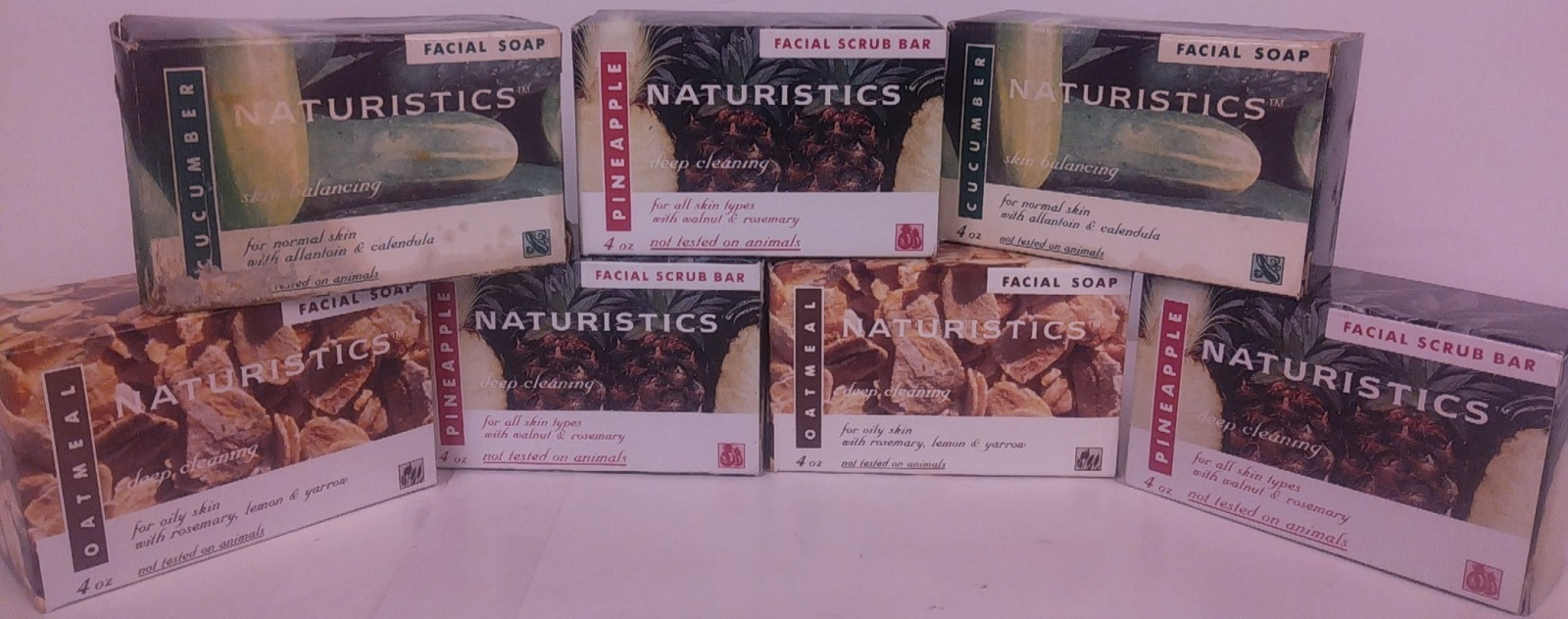 Naturistics Facial Soap/Facial Scrub Bars – New (Lot Of 7) -Discontinued Product