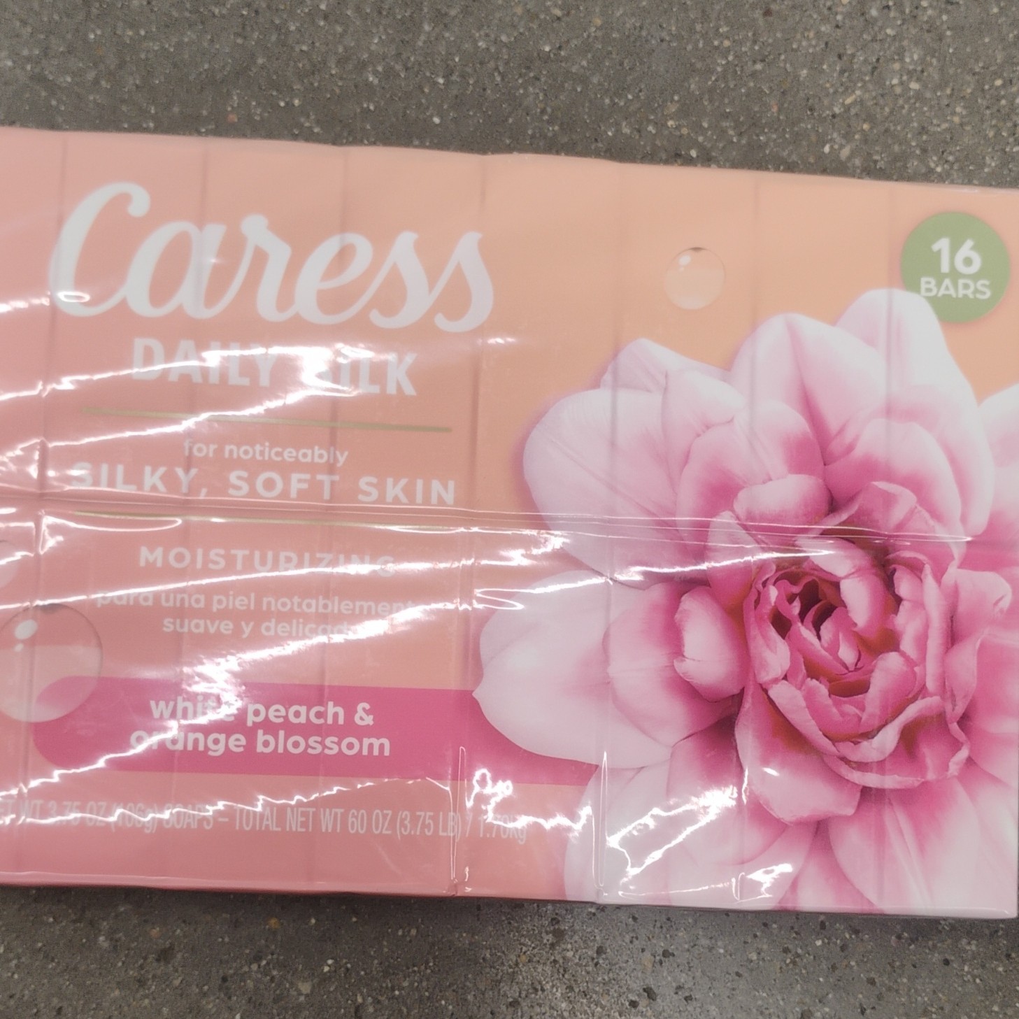 Caress Daily Silk Moisturizing Bar Soap White Peach & Orange Blossom 16 Bars 60…