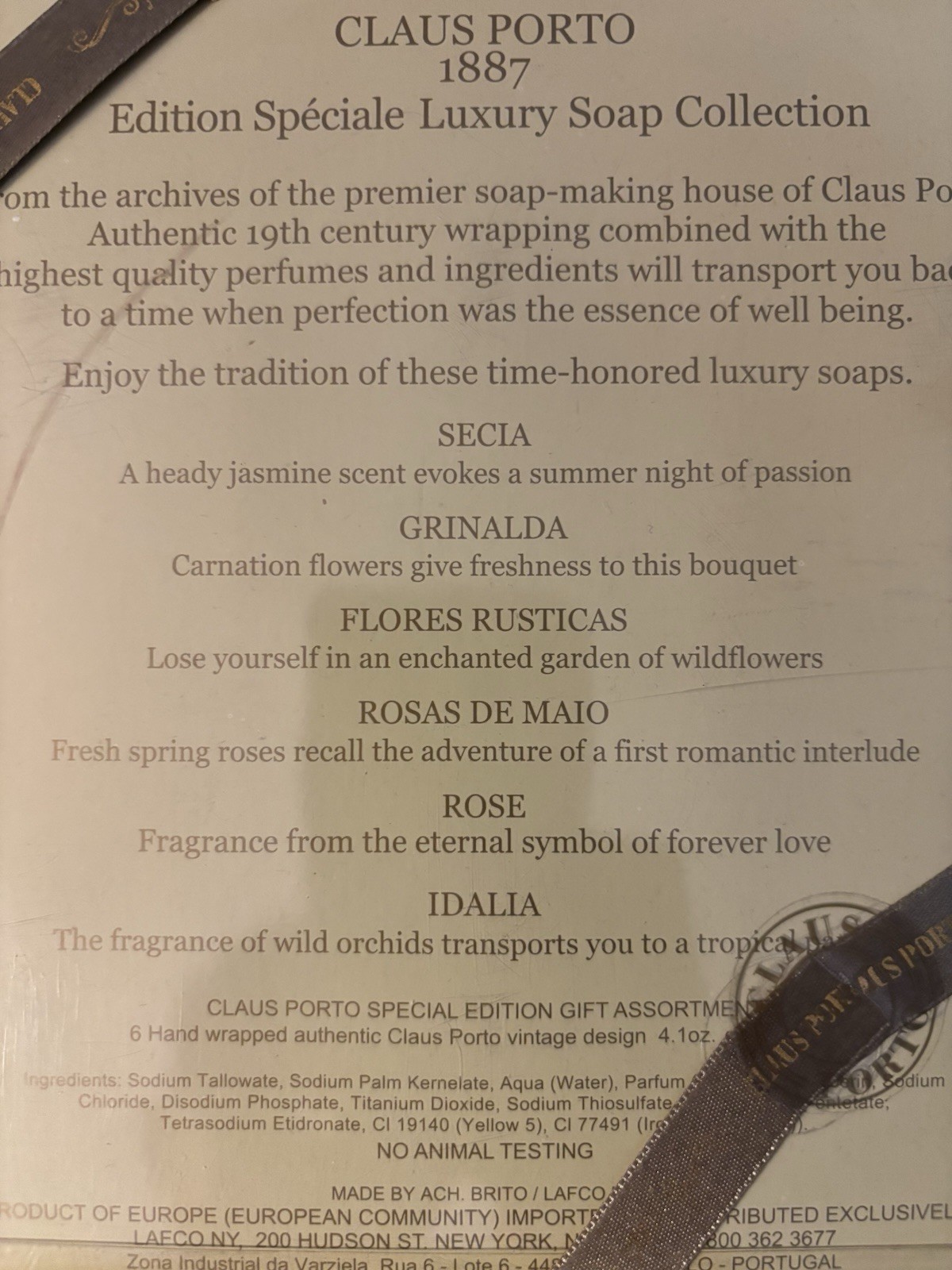 CLAUS PORTO 1887 Edition Speciale Luxury Soap Collection (Set of 6) Hard-to-Find