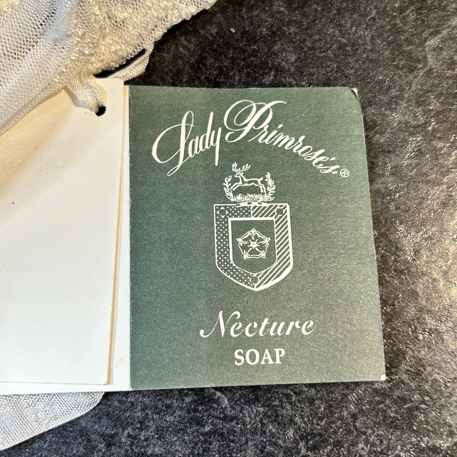 Lady Primrose Necture Dual Pour Cream & Glycerin 3 oz Soap W Lace Exfoliant Sac