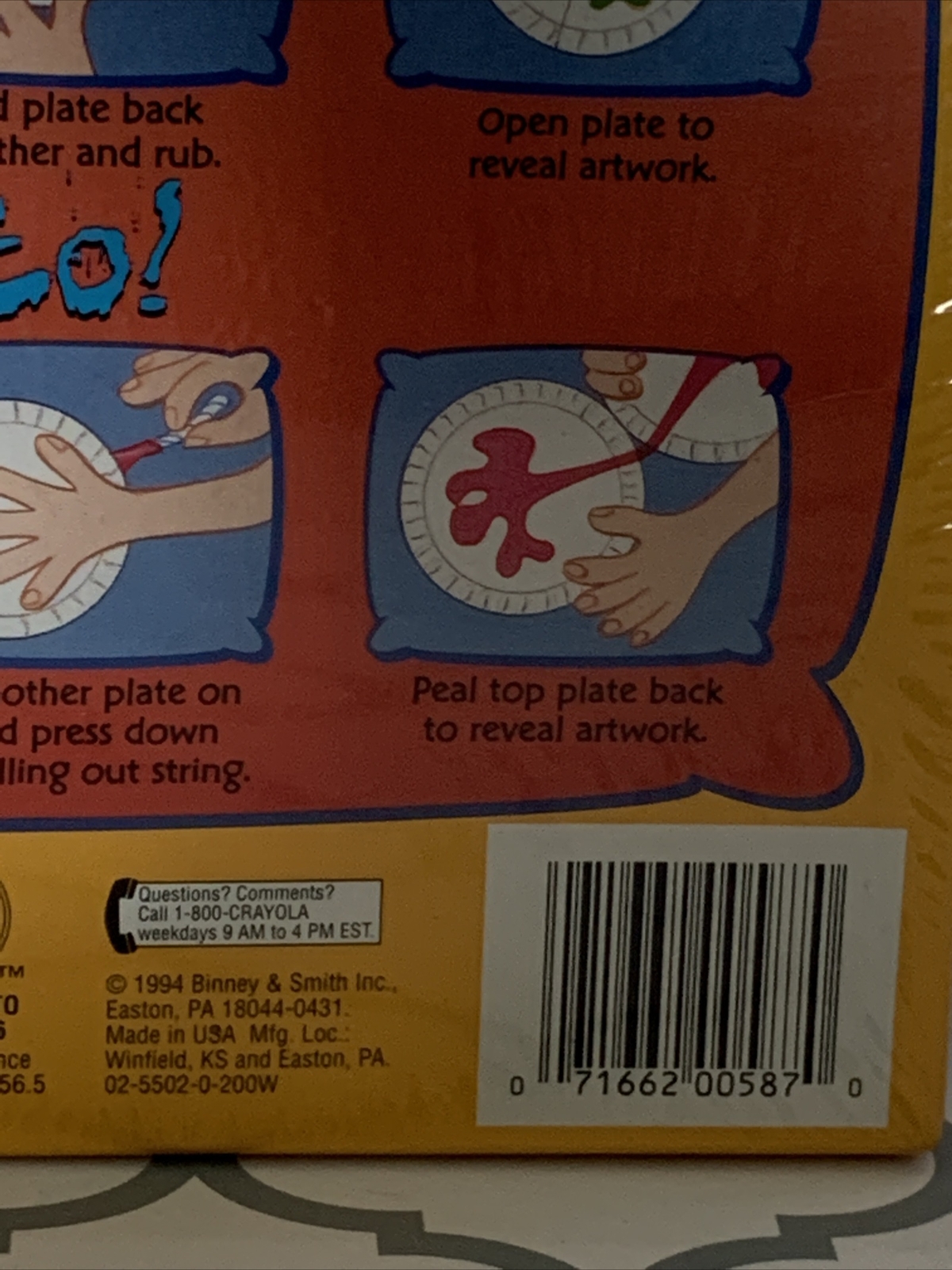 Vtg Crayola Washable Finger Paint (6) 4oz Tubes 1994
