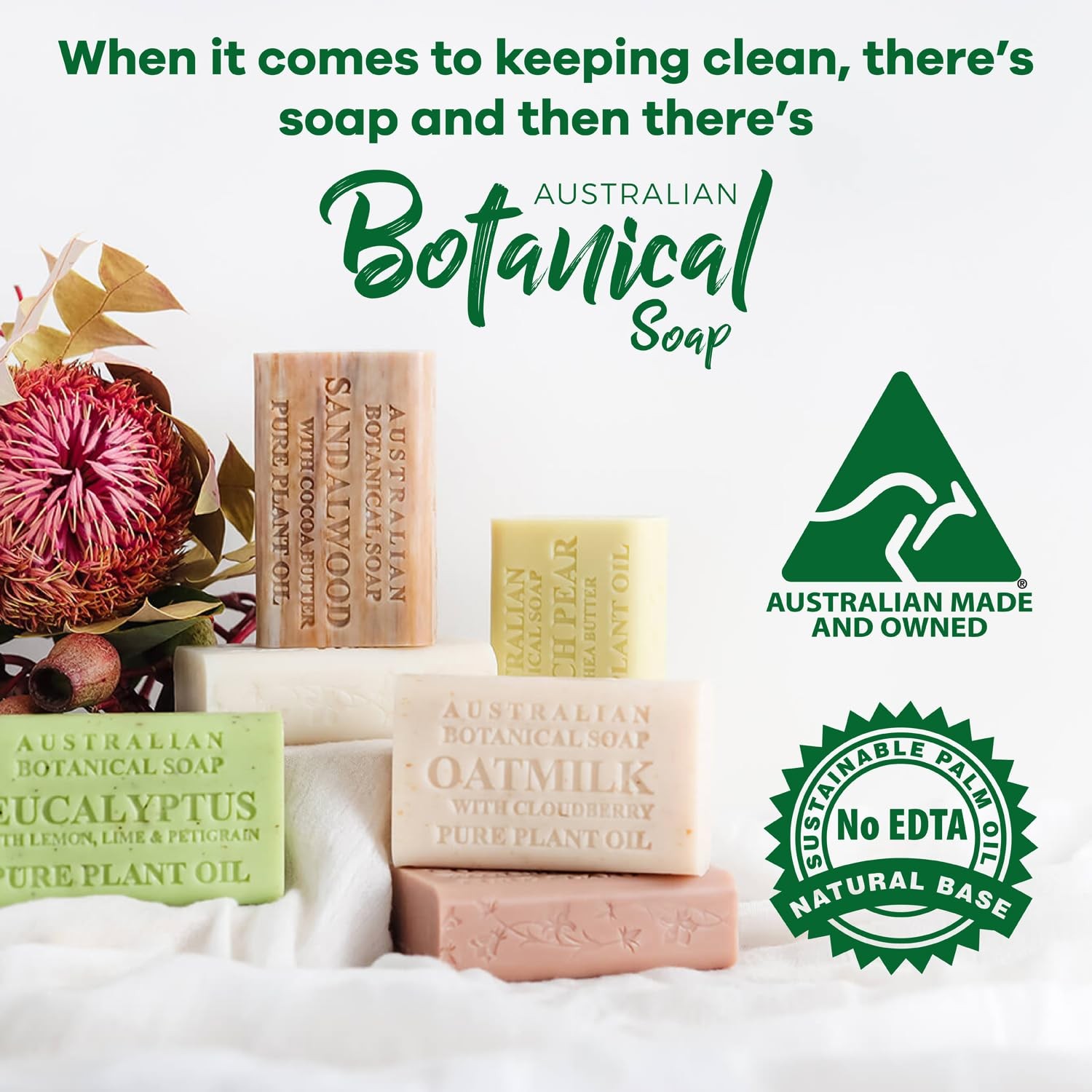 Australian Botanical Soap 6.5 OZ Pack of 4, Goat Milk Ounce (Pack 4)