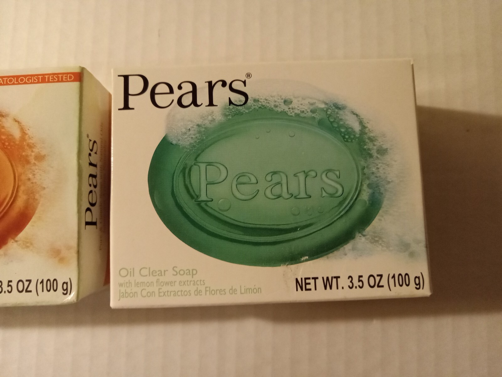 Unilever Pears Bar Soap Lot Of 2 Different Varieties 3.5oz Bars