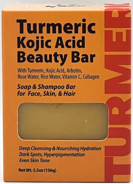 By Natures Turmeric Kojic Acid Beauty Bar for Face,Skin,Hair NEW