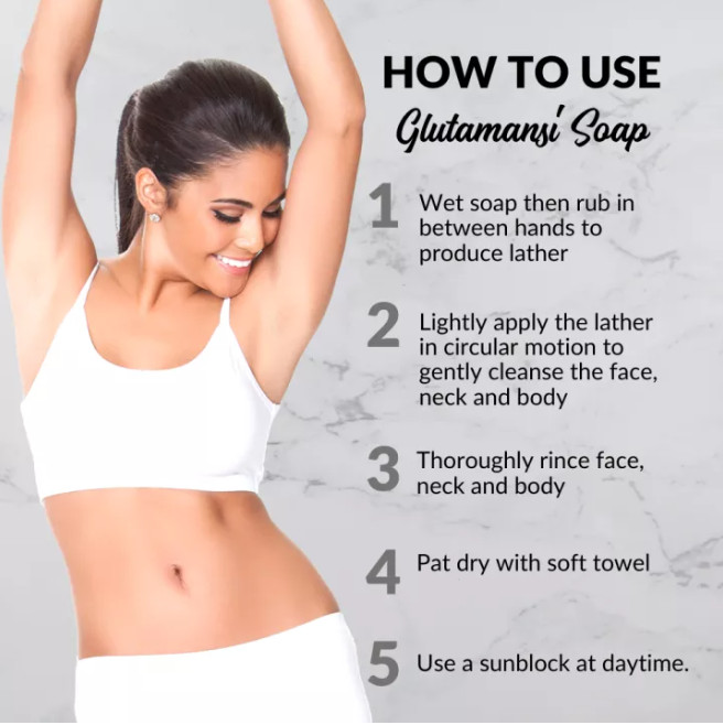 Skin Generics GLUTAMANSI Natural Astringent Whitening Face & Body Soap 135g