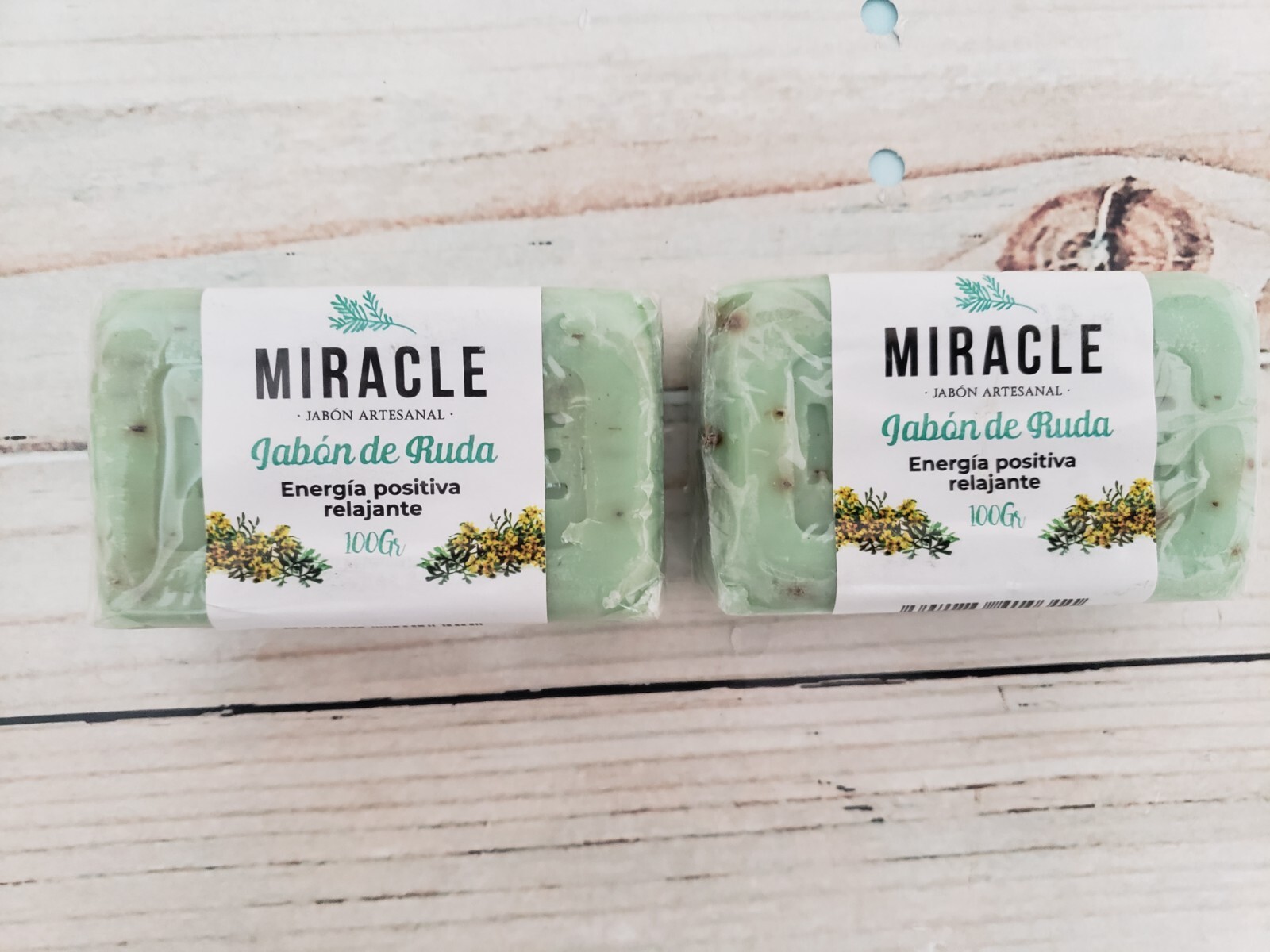 Jabon de Ruda – Jabon Artesanal – Energia Positiva Relajante 100gr. 2 Pack- Soap