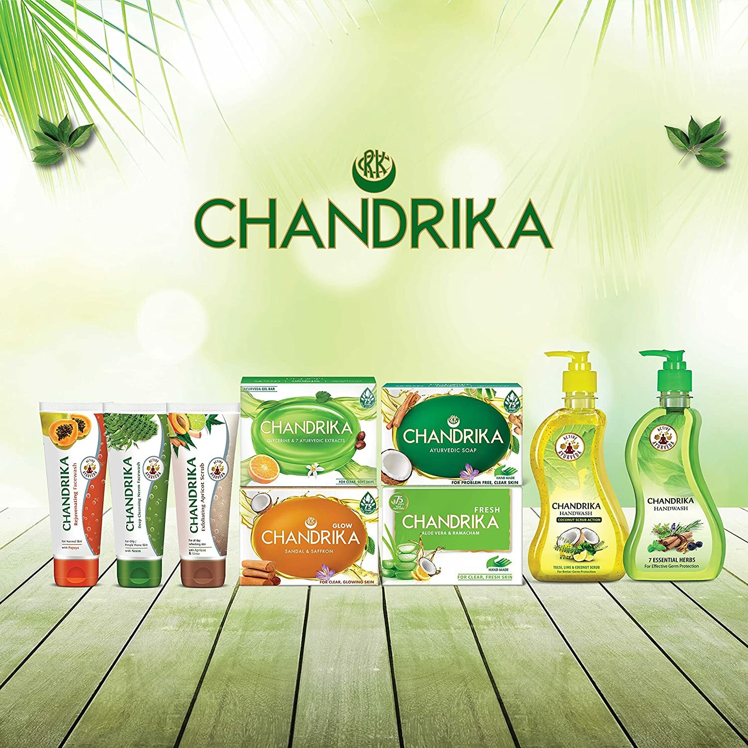 Chandrika Ayurvedic Soap Hand Made -Problem Free Clear Skin – 75 Gram -Free Ship