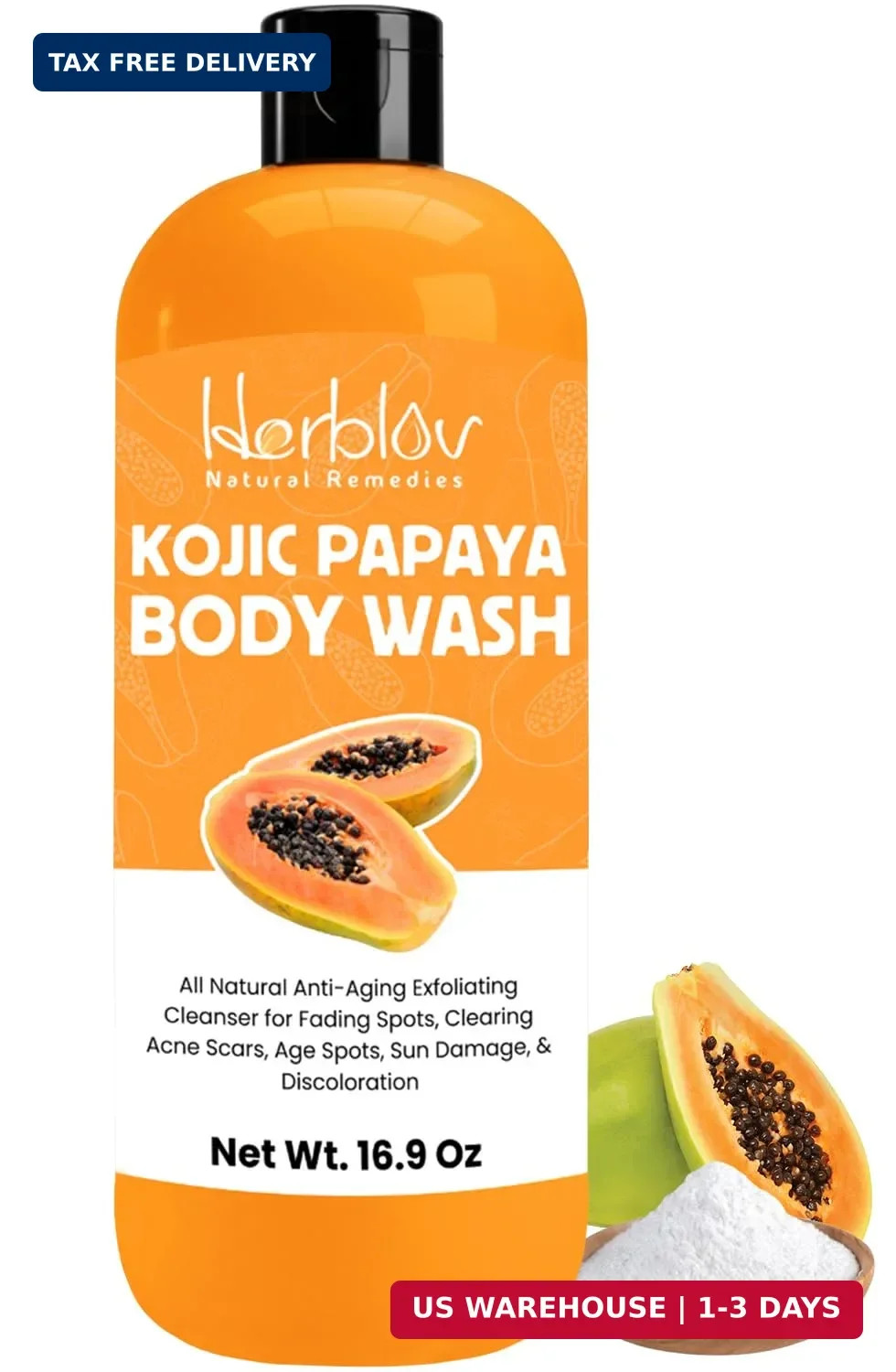 Herblov Kojic Acid Soap for Hyperpigmentation – Skin Brightening Kojic Papaya Bo