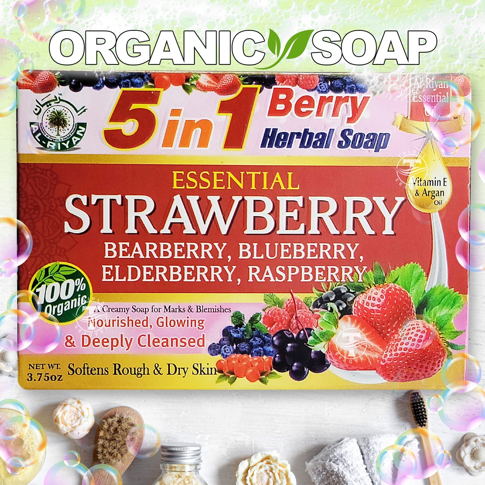Essential Mixed Berry – Organic Soap – 100% Natural By Al-Riyan