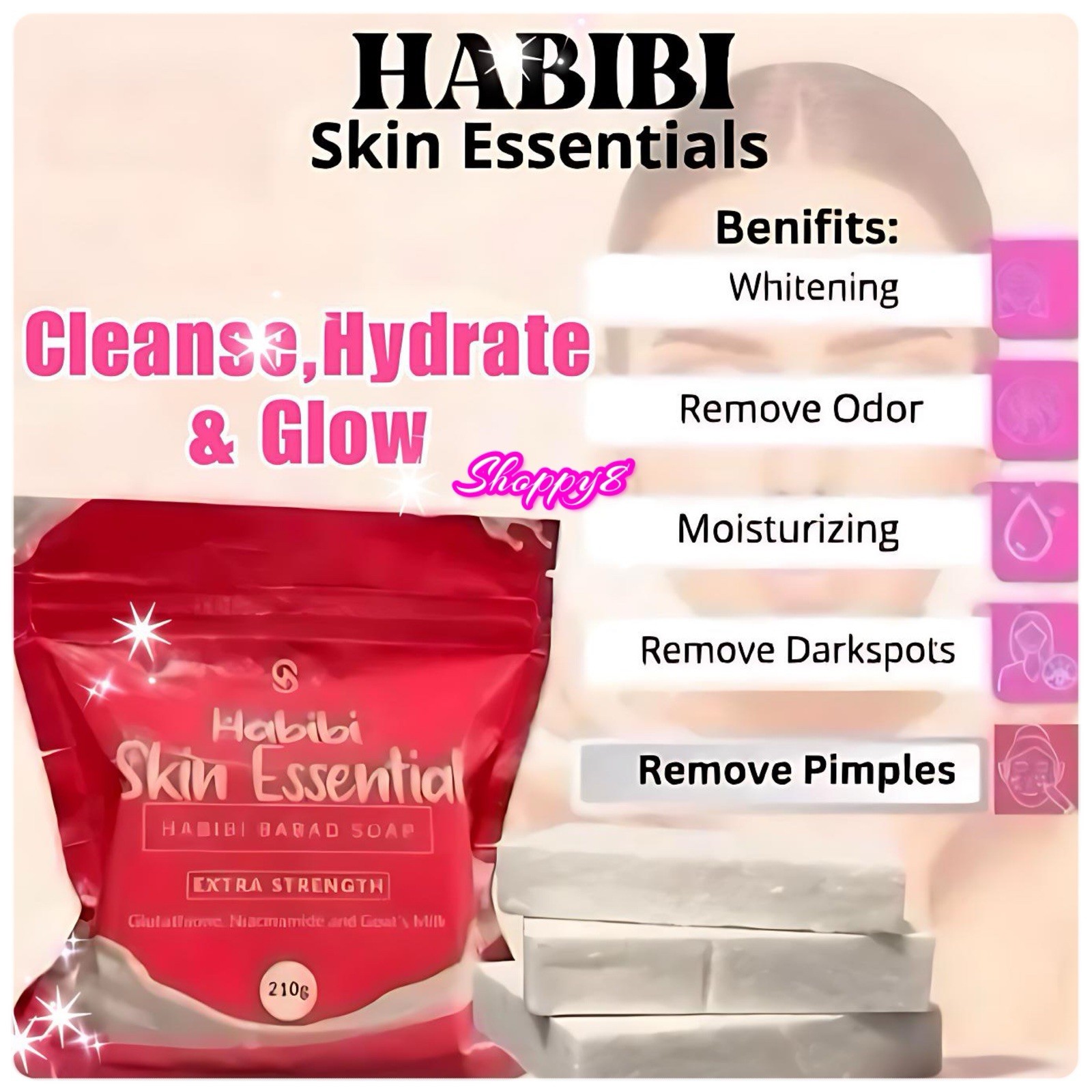 2X Pack Habibi Skin Essential BABAD SOAP, 210g