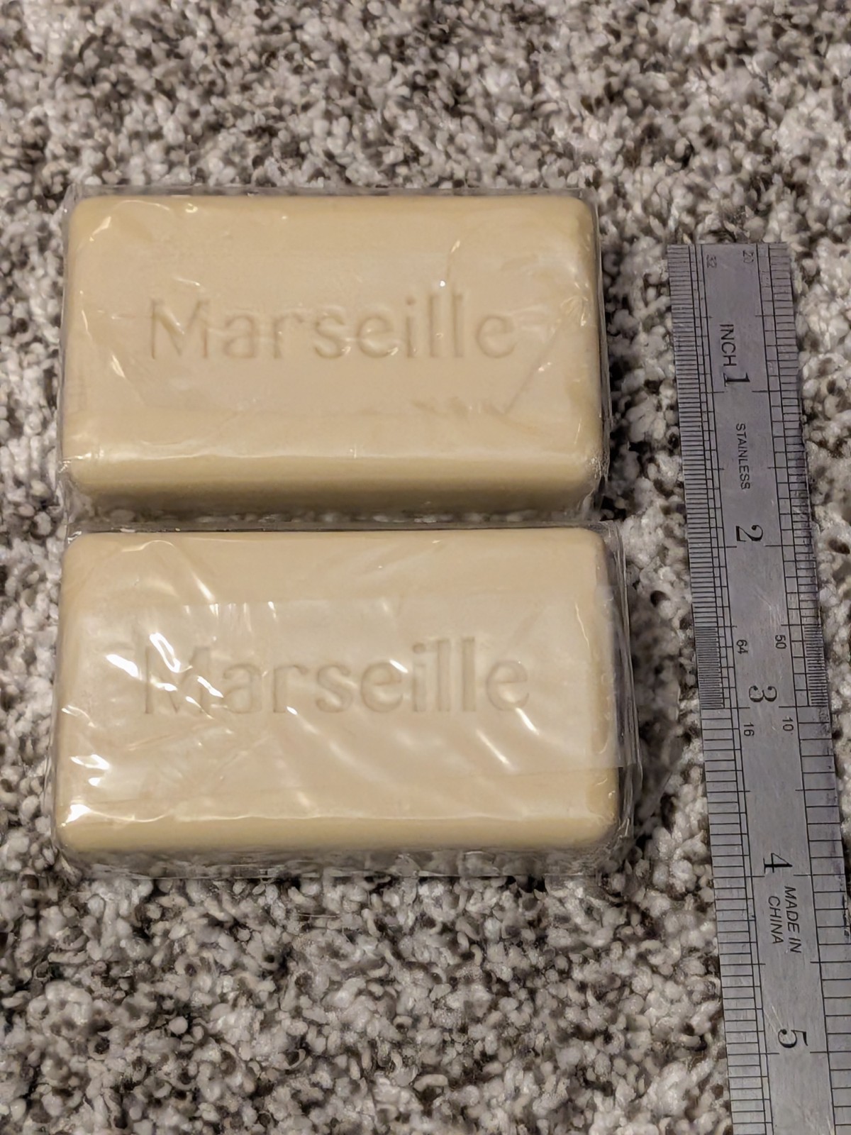 Lot of 2 Marseille Soap Bars White 3.4 oz Each French Traditional Natural Sealed