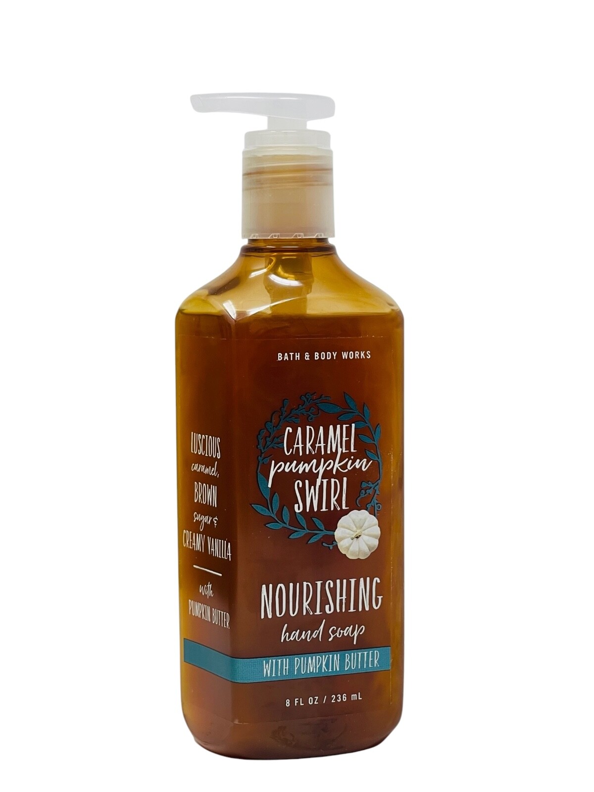 3 BATH & BODY WORKS CARMEL PUMKIN SWIRL NOURISHING HAND SOAP 8 FL OZ/ 236 mL NEW