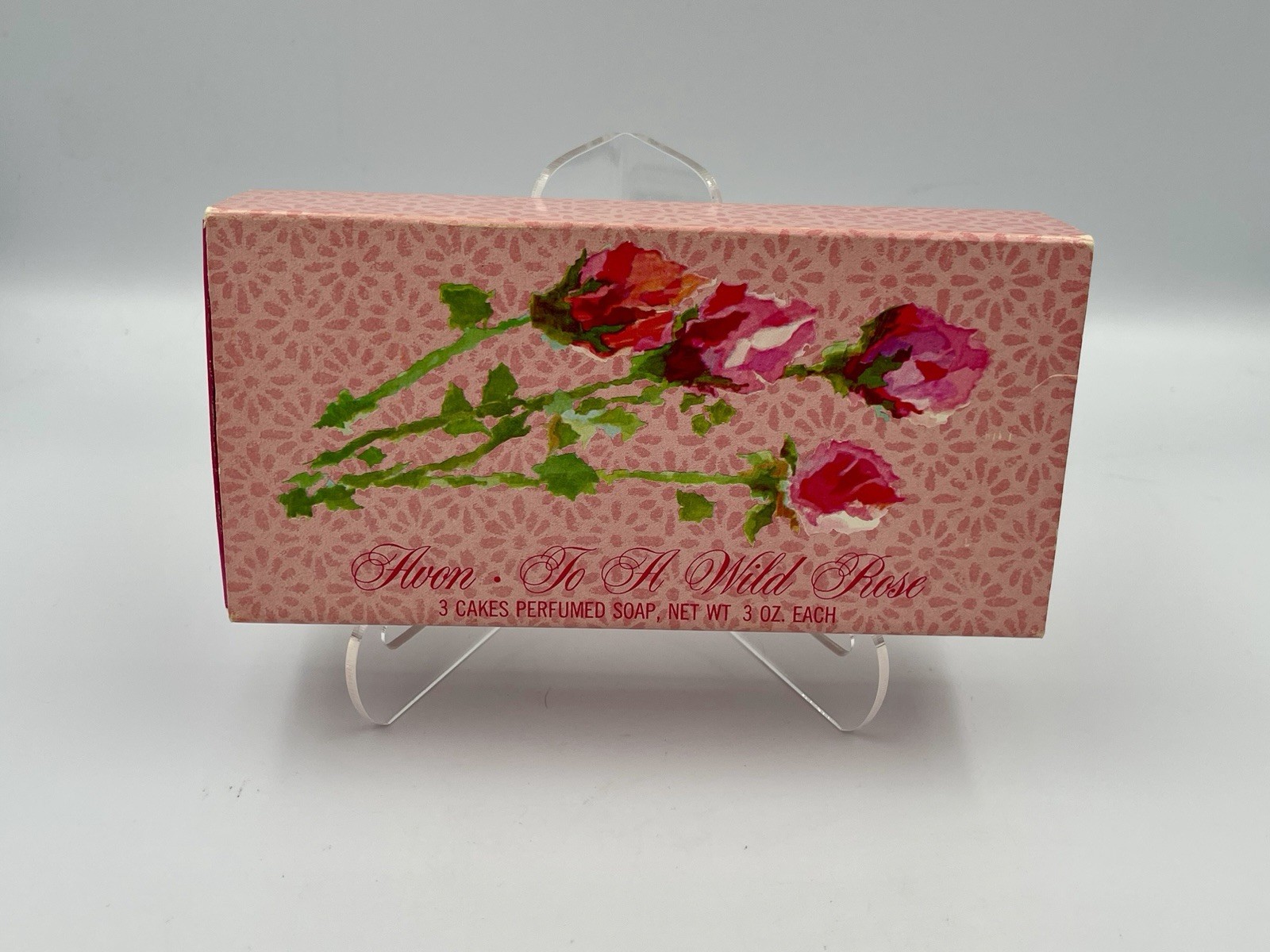 Avon To A Wild Rose Decorative Soap – Single 3 oz Cake – Vintage NOS