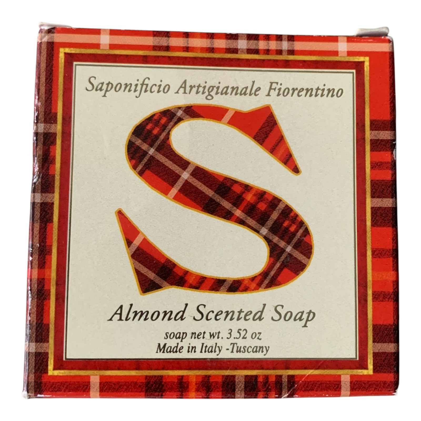 Almond Scented Soap Made in Italy Saponificio Artigianale Fiorentino 3.52 Oz “S”