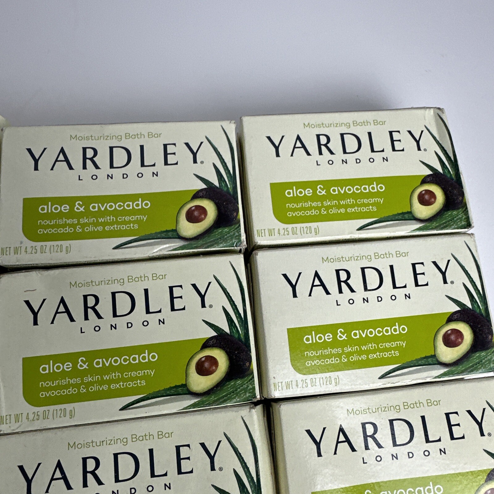 Yardley London Naturally Moisturizing Bath Bar Aloe & Avocado 4.25oz Pack of 12