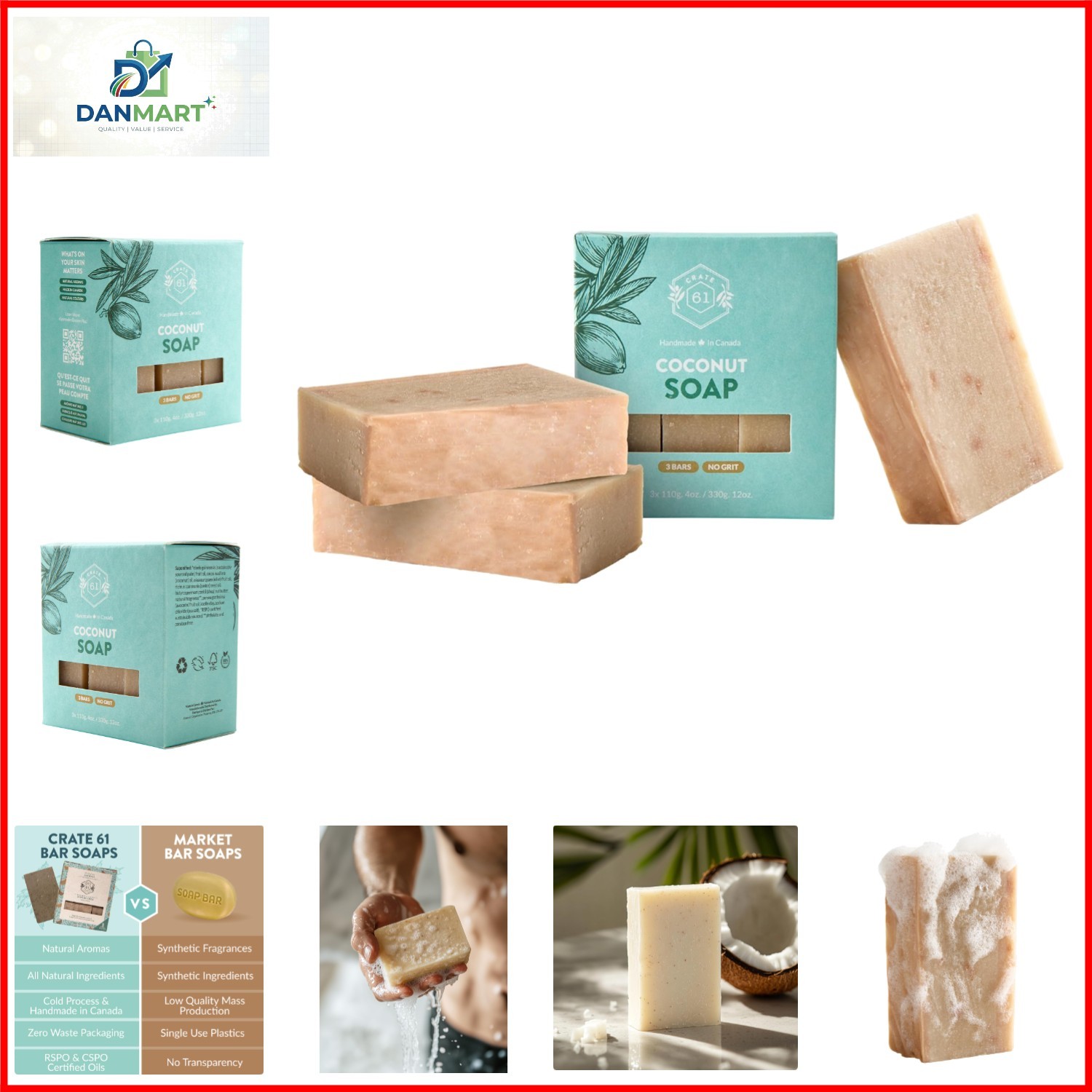 Handmade Natural Bar Soap Cold Pressed For Face And Body, With Essential Oi…