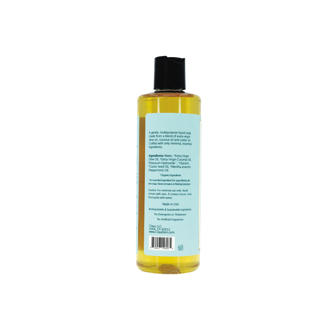 Liquid Castile Soap (Disc Cap) – Organic Ingredients, Gentle For Sensitive Skin