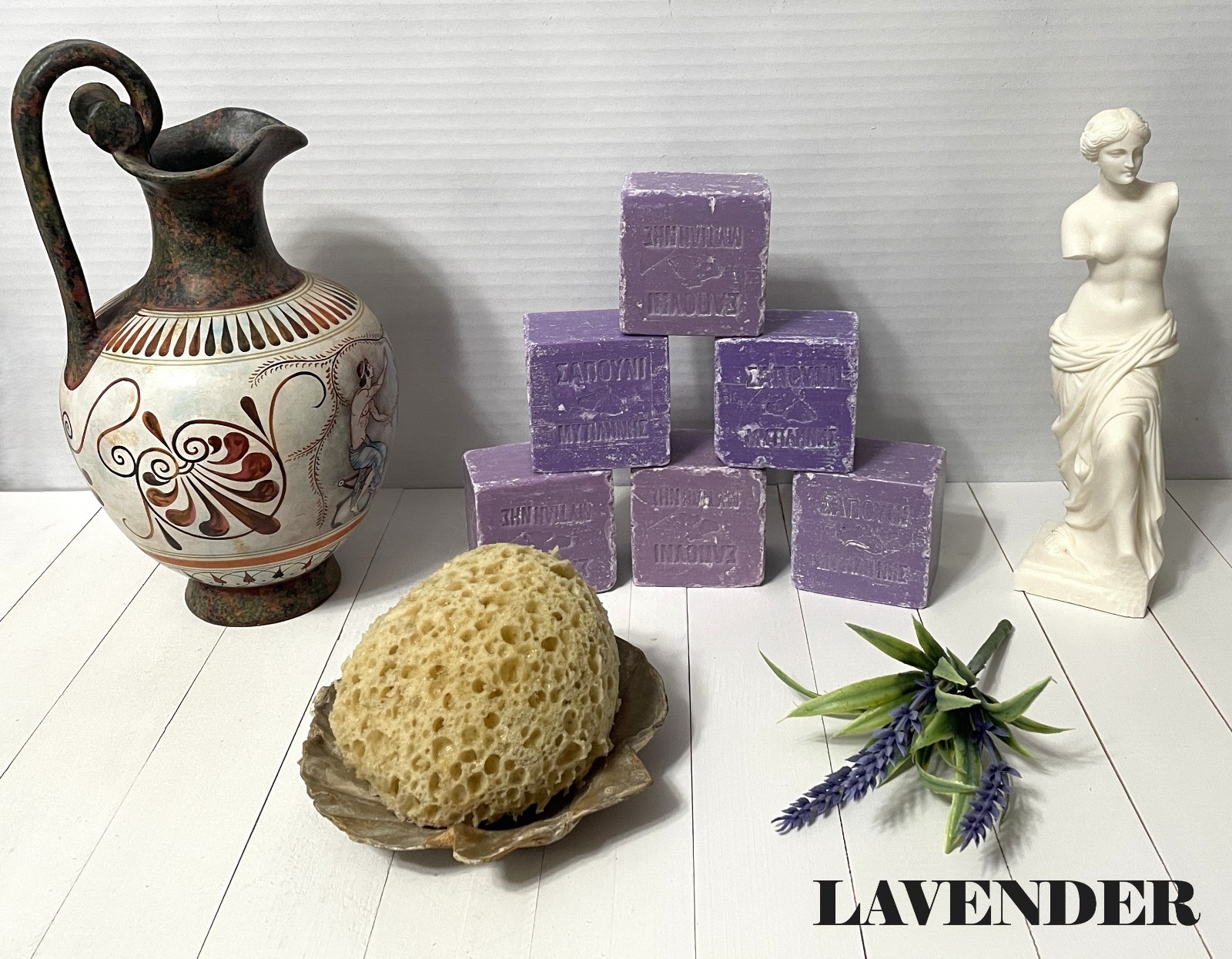 Greek Olive Oil Scented Soaps from Mytilene, Greece, 250 Gram Bars, S3