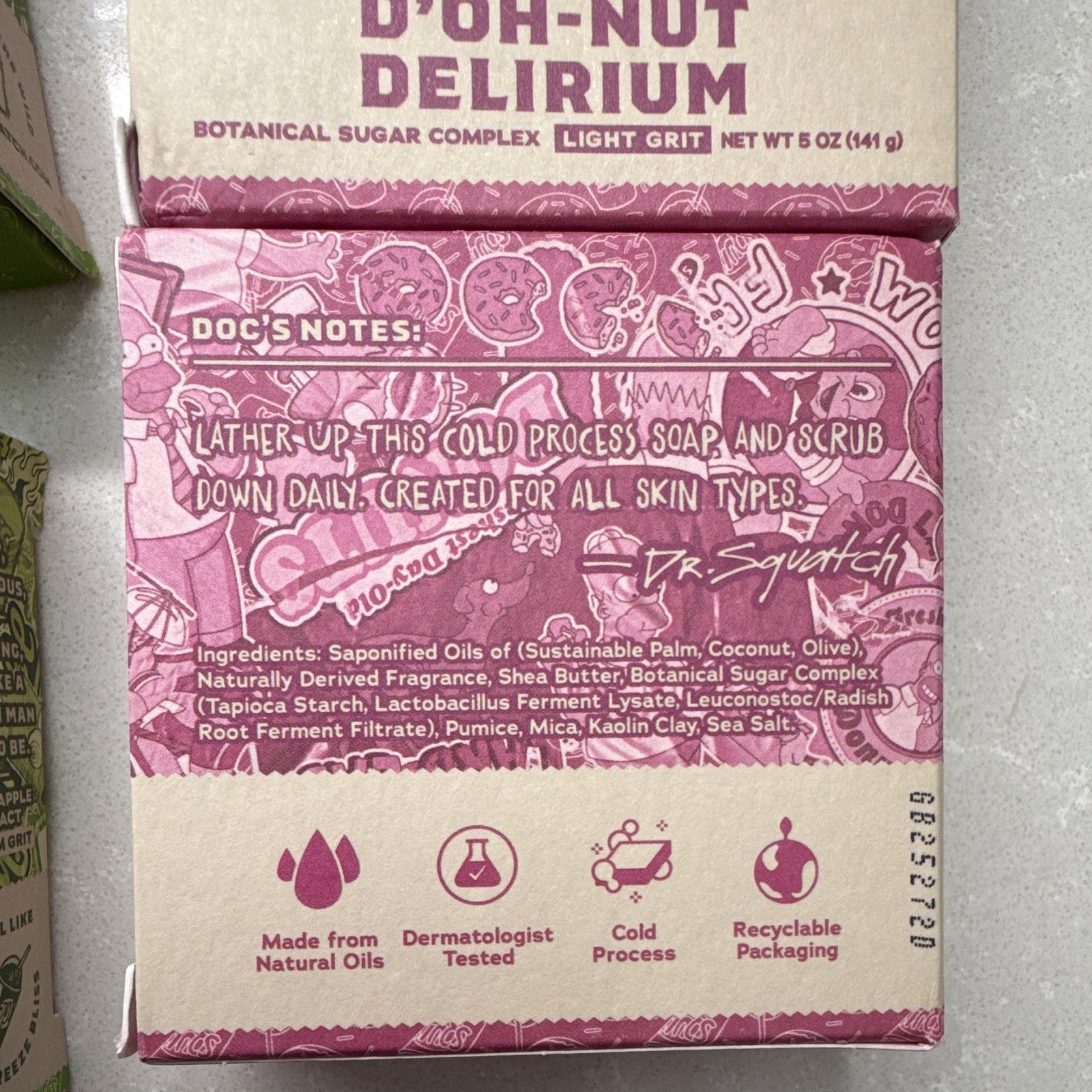 Limited Edition Dr Squatch Simpson soap. 2 D’oh-nut delirium 2 Squishee supreme