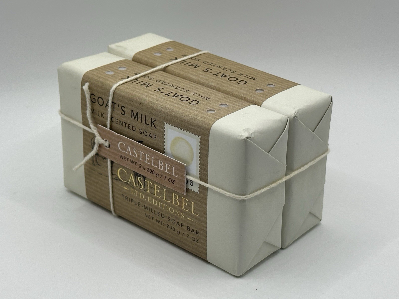 Castelbel Goat’s Milk Soap Set of 2 x 200g Bars Made in Portugal Ltd Edition NWT