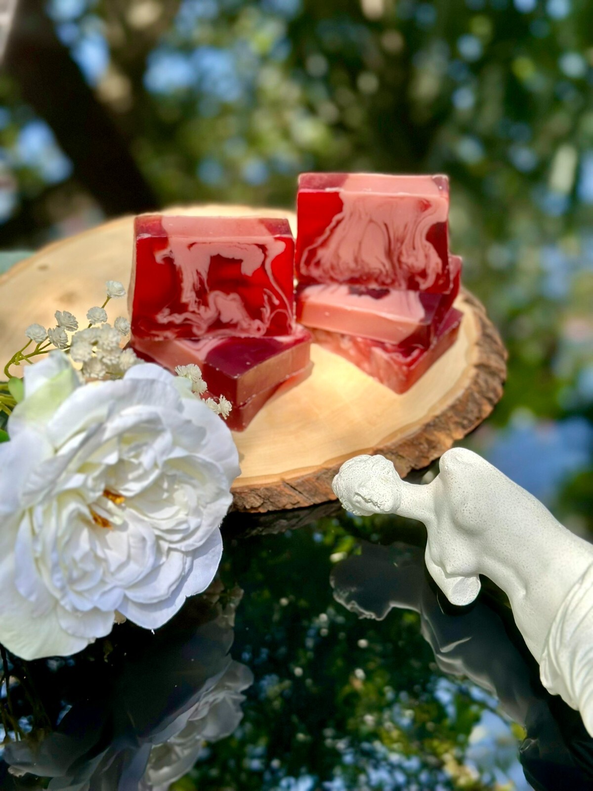 Plum & Handmade Soap Bars 100% Natural, Aromatherapy 4 Soaps Made in Latvia