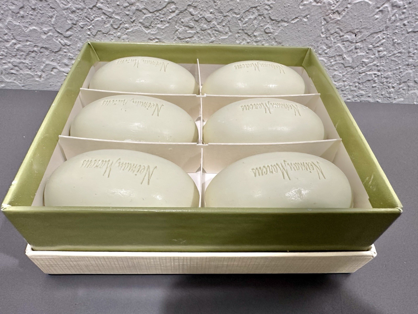 Vintage Neiman Marcus Verbena Guest Soap Box Set Of 6 Total 8.4 Oz/240 g READ