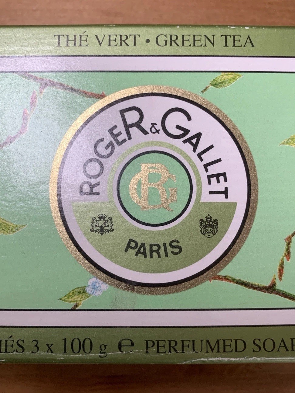 3 Roger & Gallet Paris Green Tea Perfumed Soaps 100 Grams Each
