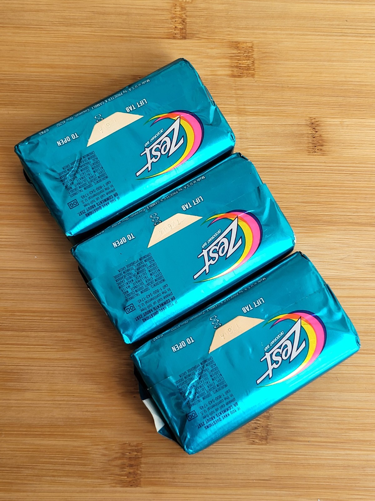 Vintage NOS Zest Deodorant Bar Soap 3 Pack 5oz Each 1988 Procter Gamble
