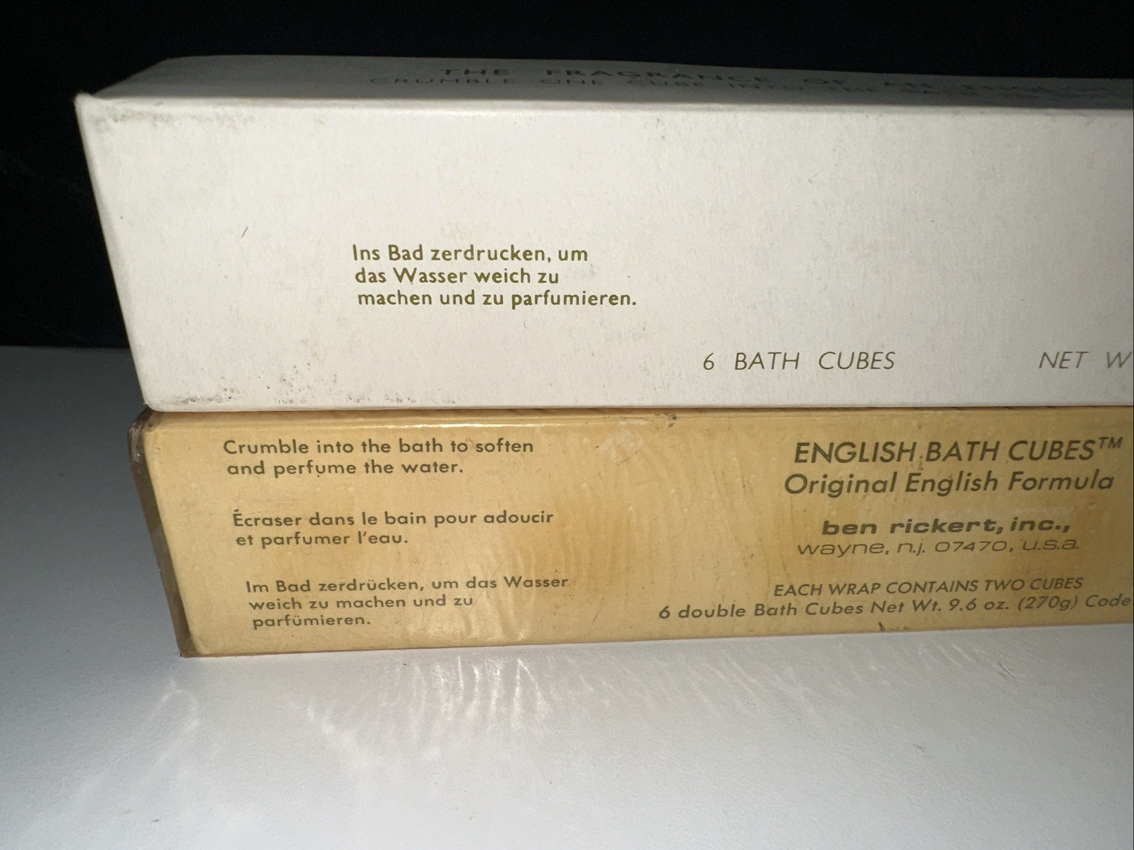 2 SETS OF 6–Vintage English Country Garden Bath Cubes– 12 Cubes Total