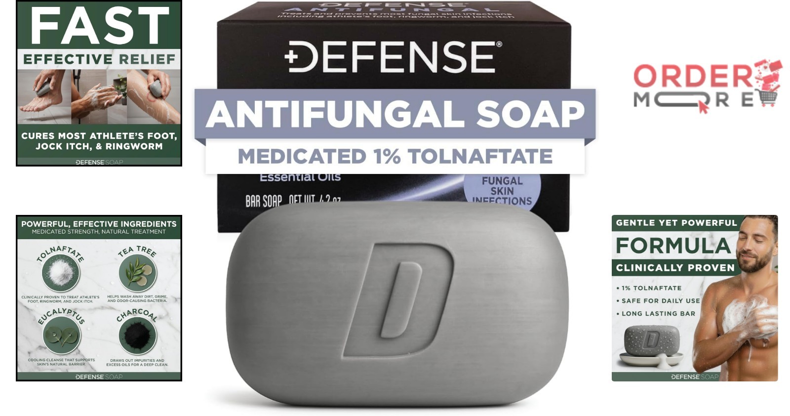 Antifungal Bar Soap Treats Jock Itch Ringworm Athlete’s Foot Skin Fungus