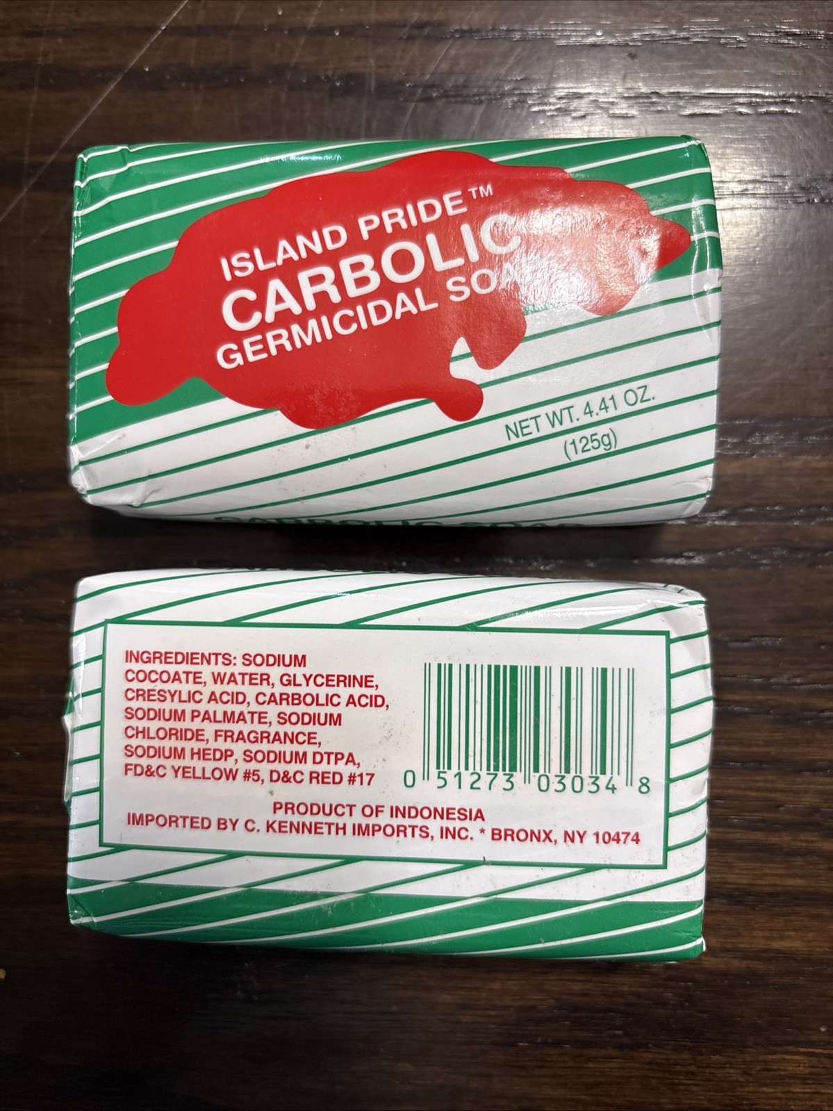 Island Pride Carbolic Soap Germicidal Antiseptic Bar 4.41 oz ( Pack of 2)