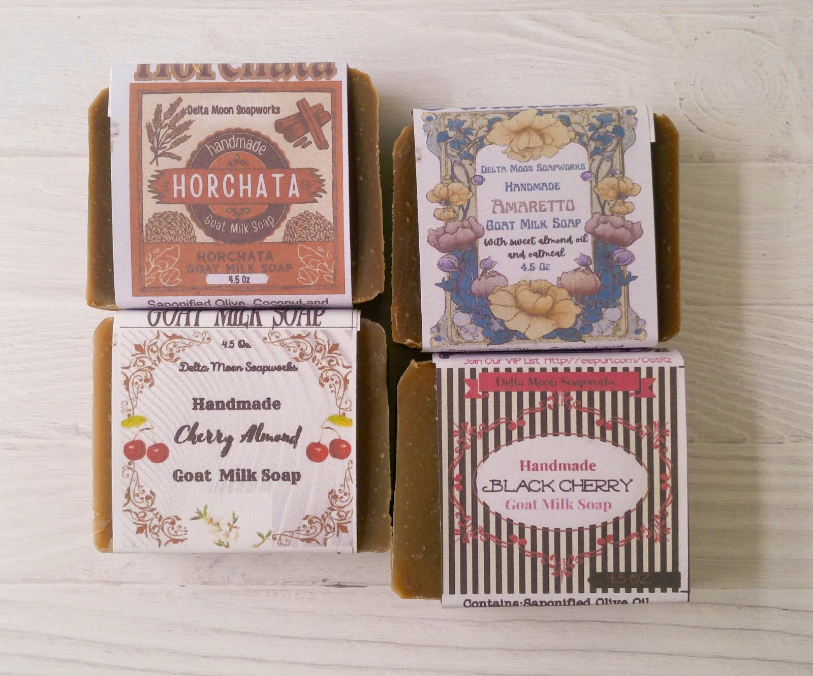 Lot Of 4 Sweet Goat Milk Soaps, + samples, ships fast
