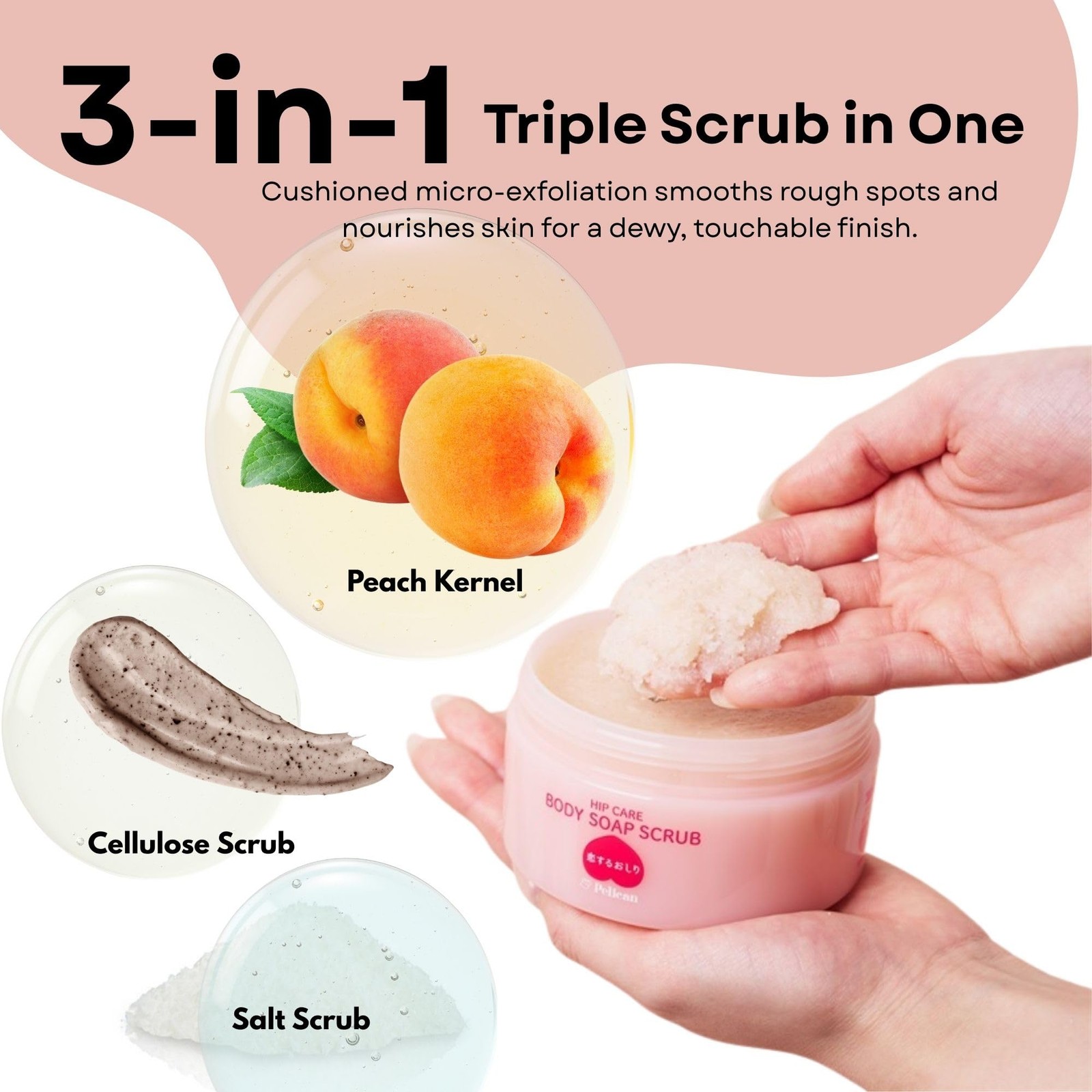 Pelican Soap “Loving Butt” Soap Club 180g Exfoliating Care Peach