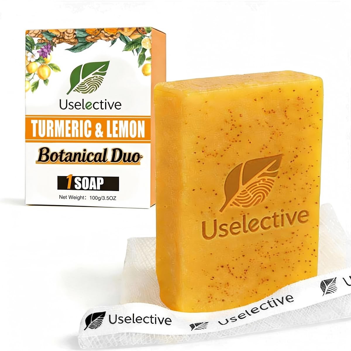 Lemon & Turmeric Soap Bar for Dark Spots, Powered by Kojic Acid & Vitamin C -…