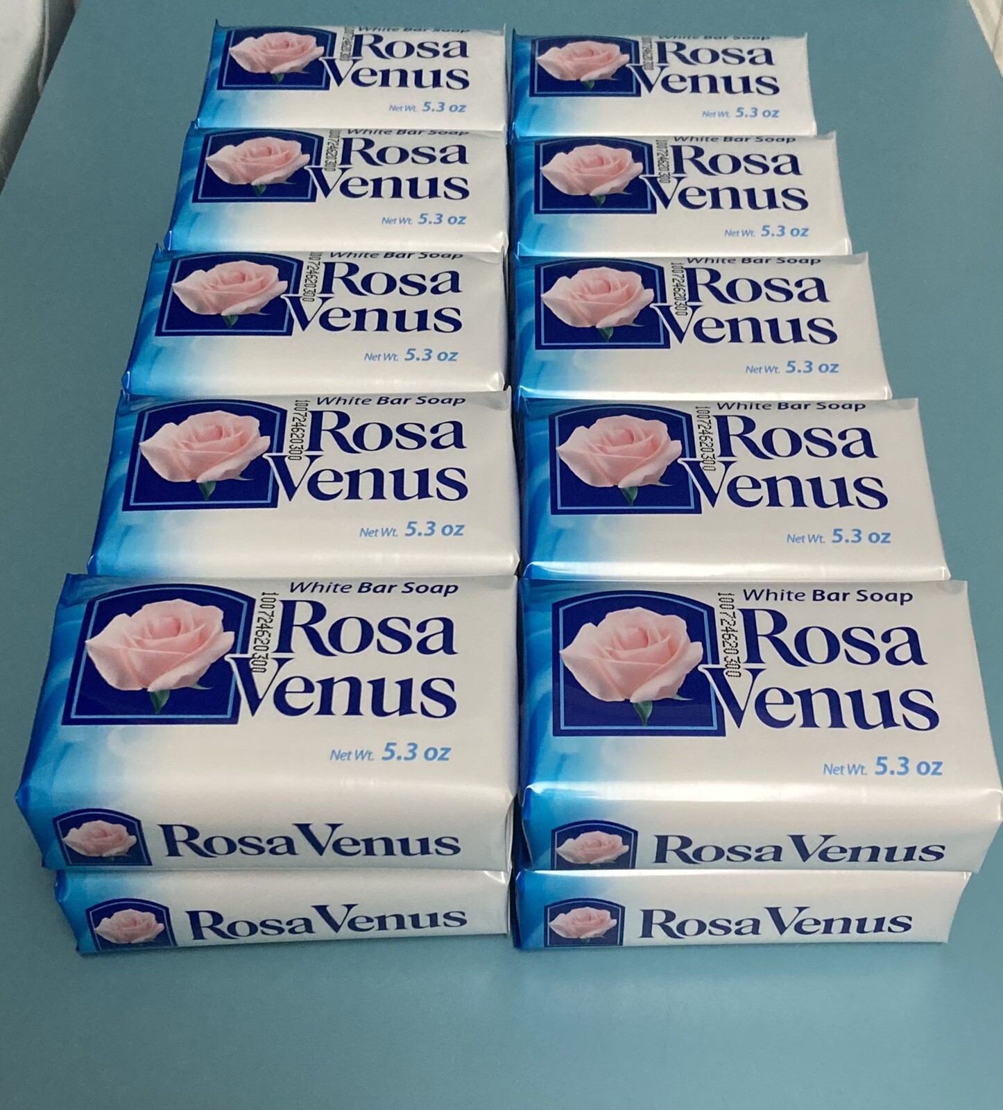 20x Rosa Venus White Bar Soap 5.3 oz – Classic Bath Bars for Daily Body Care