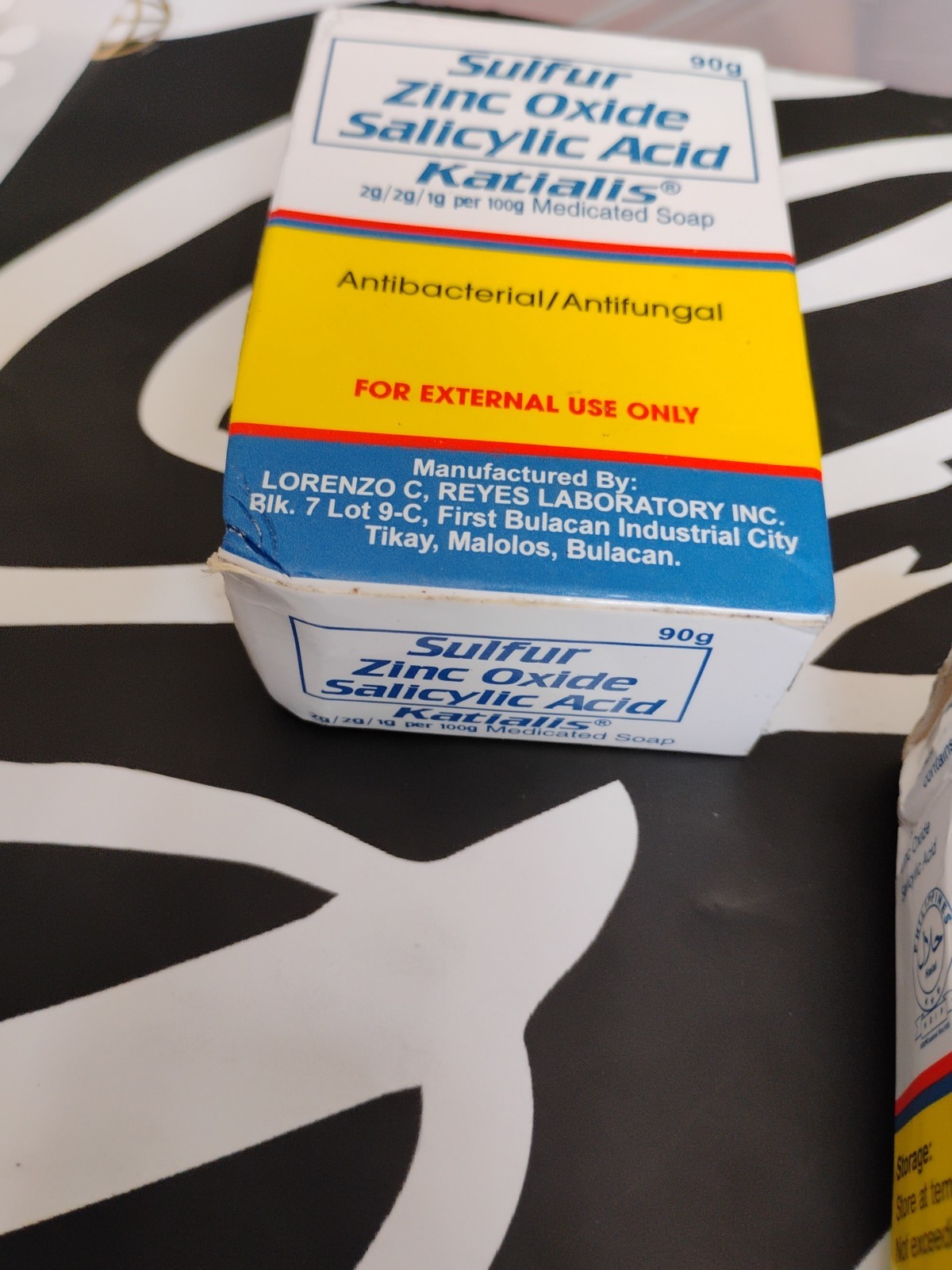 KATIALIS SOAP Pack of 2 Sulfur Zinc Oxide Salicylic Acid Anti Fungal Anti NIB