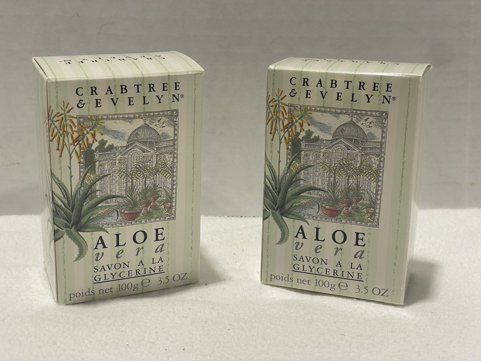 Full Size Crabtree & Evelyn Aloe Vera Savon Vitamin E 100 Mg 3.5oz New Old Stock