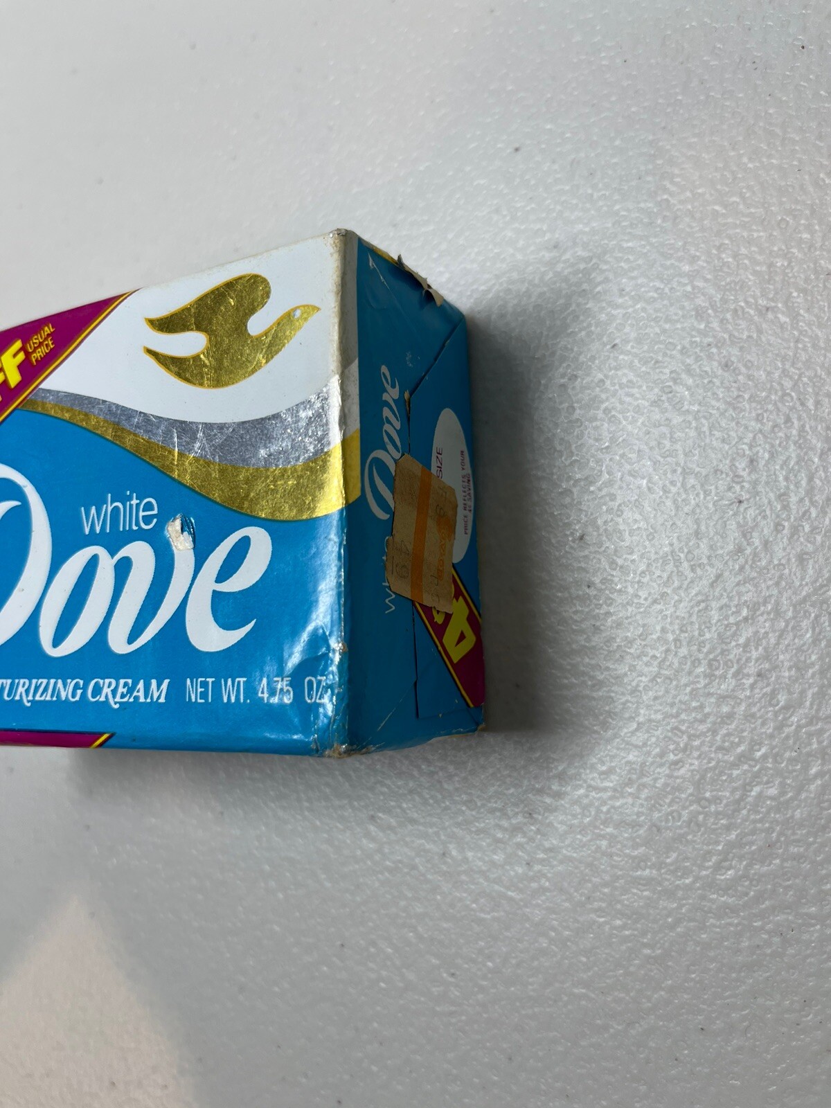 New Vintage Dove White Beauty Bar Soap 1/4 Moisturizing Cream 4.75 Ounce