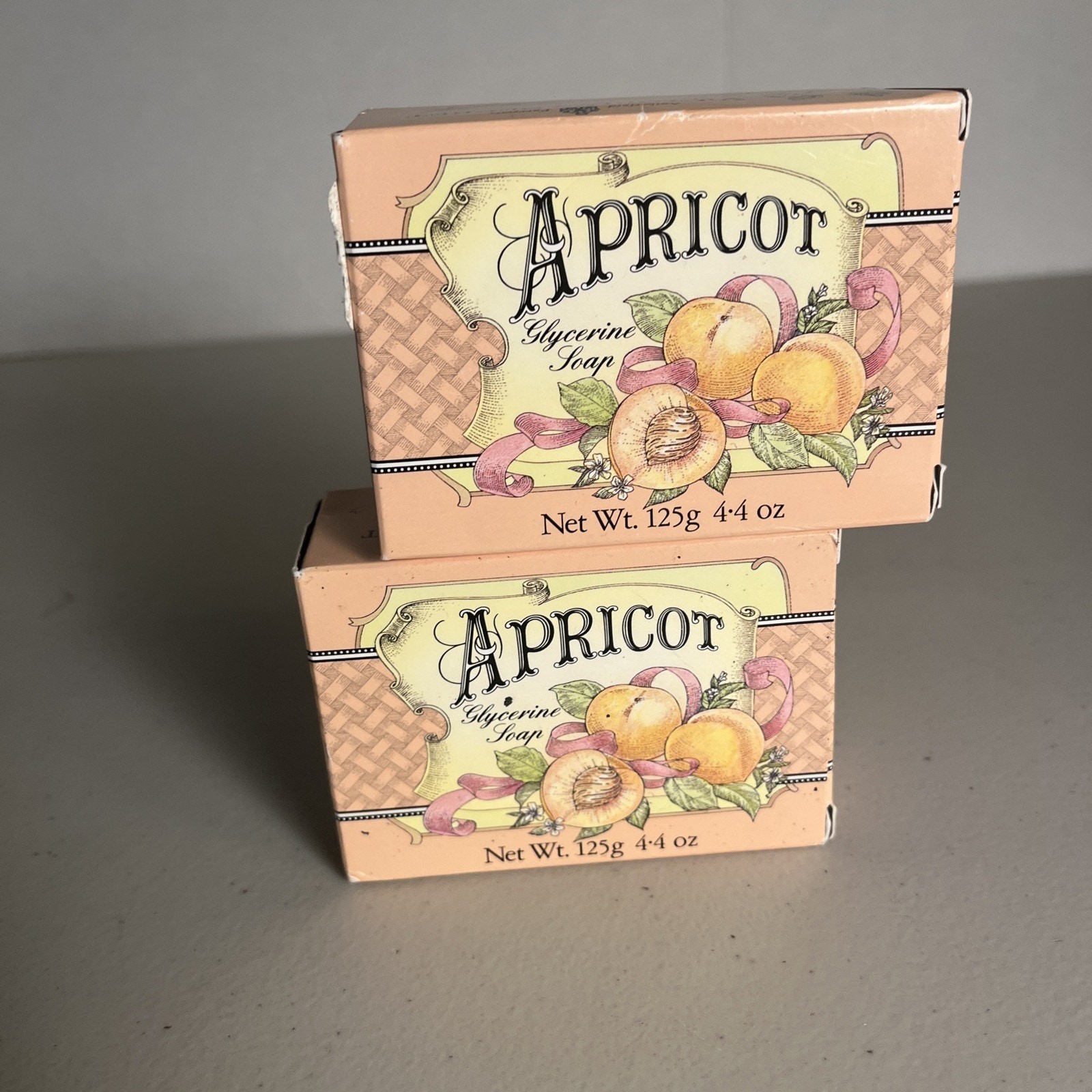 Vintage Victorias Secret Soap Apricot Glycerin Bar 4.4 oz Germany HTF 1988 Lot