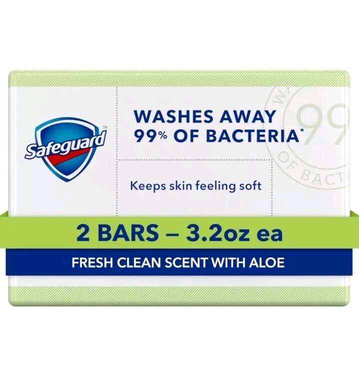 NEW! SAFEGUARD (8-BARS) 3.2 Oz. Bars ●FRESH CLEAN SCENT● W/Aloe Extract Soap🫧.