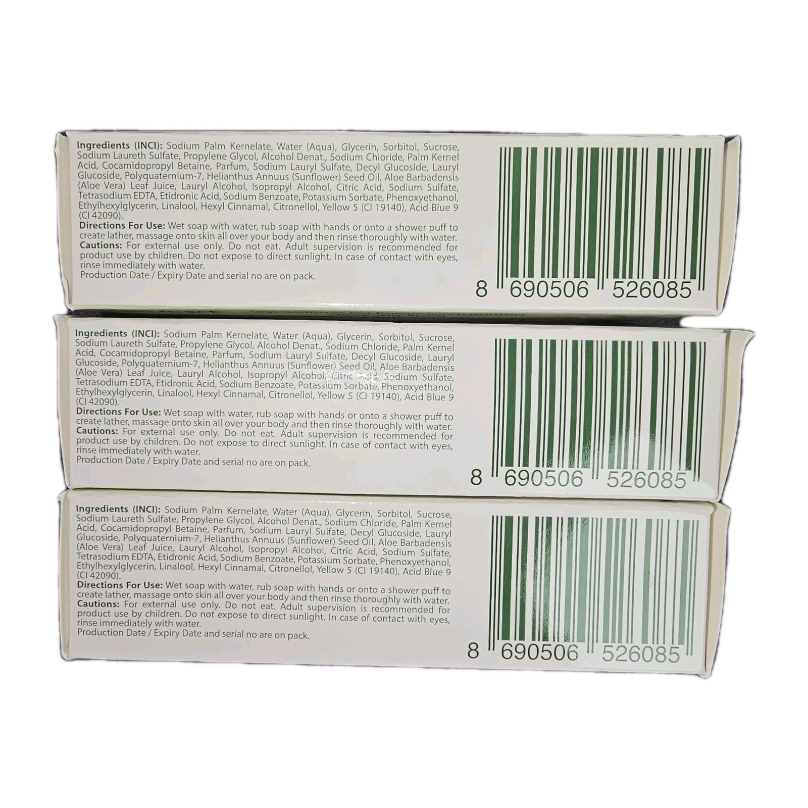Duru Hydro Pure Aloe Vera Soap 3 Pack Gentle Transparent Bar Sensitive Skin